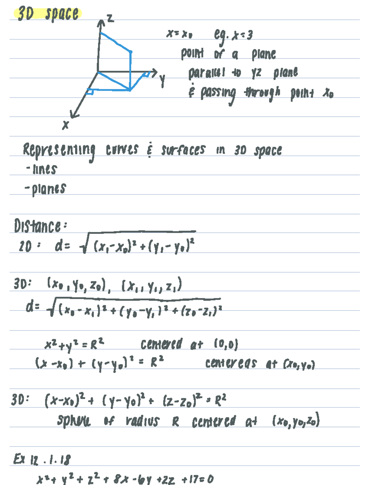 3d space and distance - Professor Frenkel - 3D S AZ o eg 3 pace μ point ...