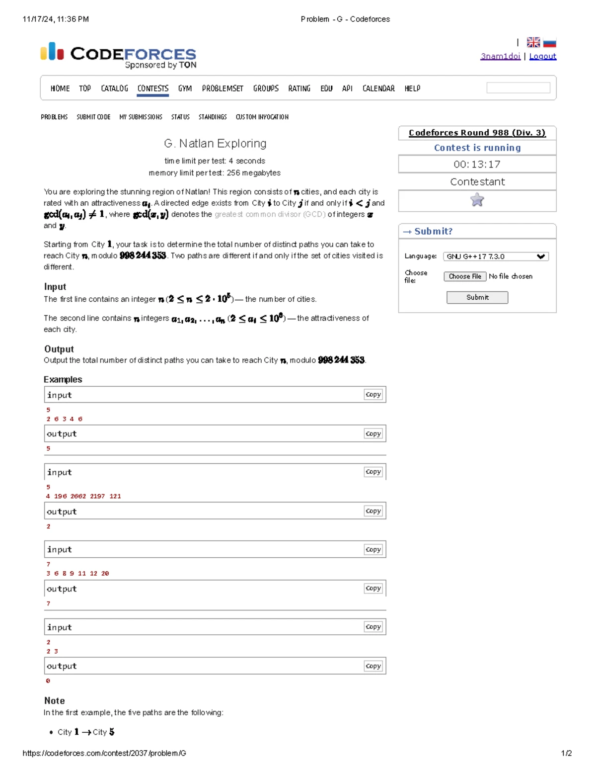 Problem E: Favorite Binary String - Codeforces Round 988 (Div. 3) - Studocu