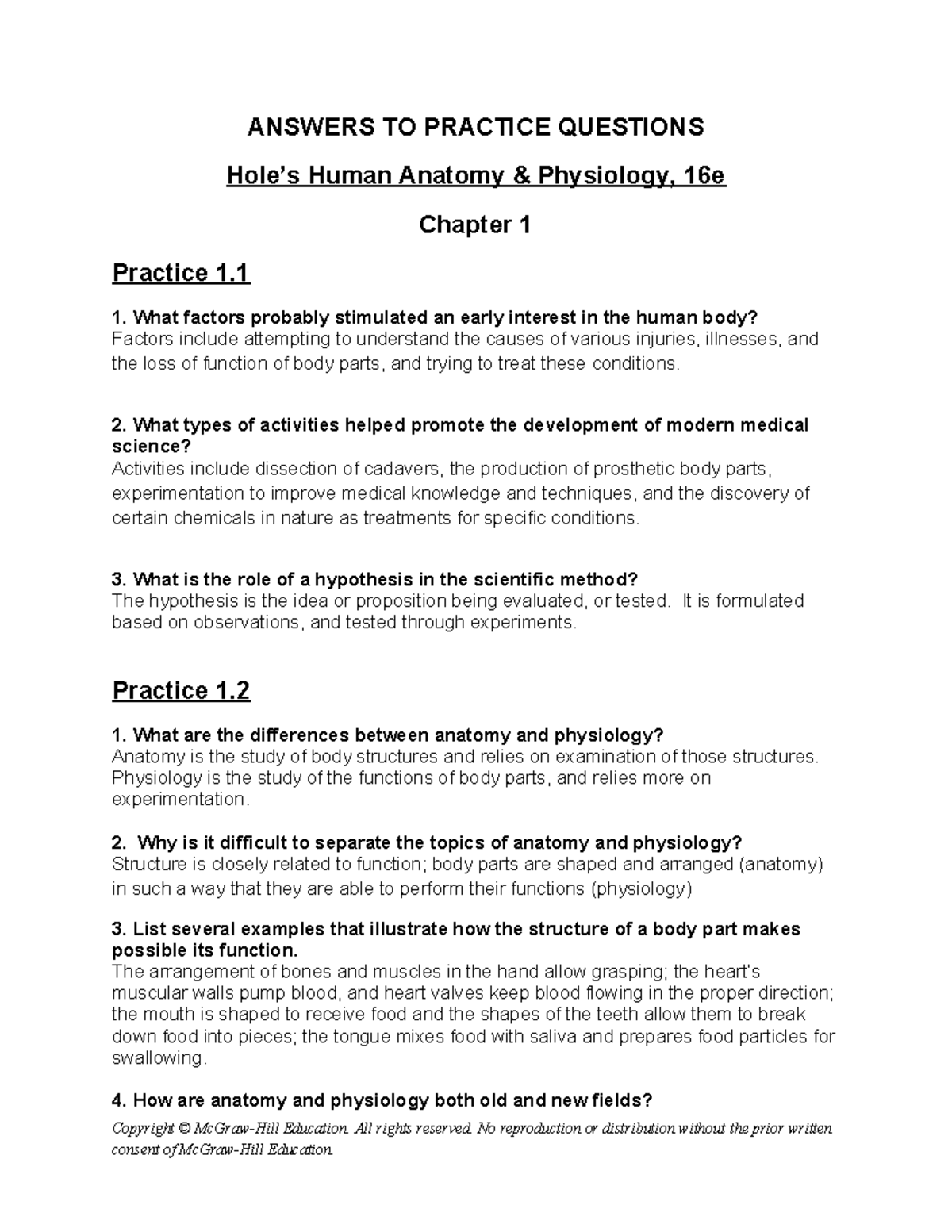 ANATOMY AND PHYSIOLOGY CHAPTER 1 PRACTICE TEST visual data 8