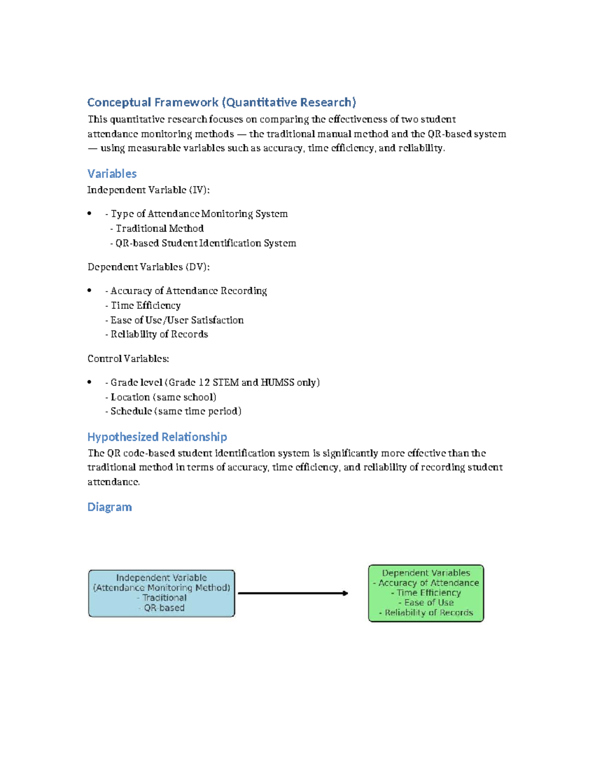 QR Code Attendance Monitoring: Conceptual Framework (Quantitative ...