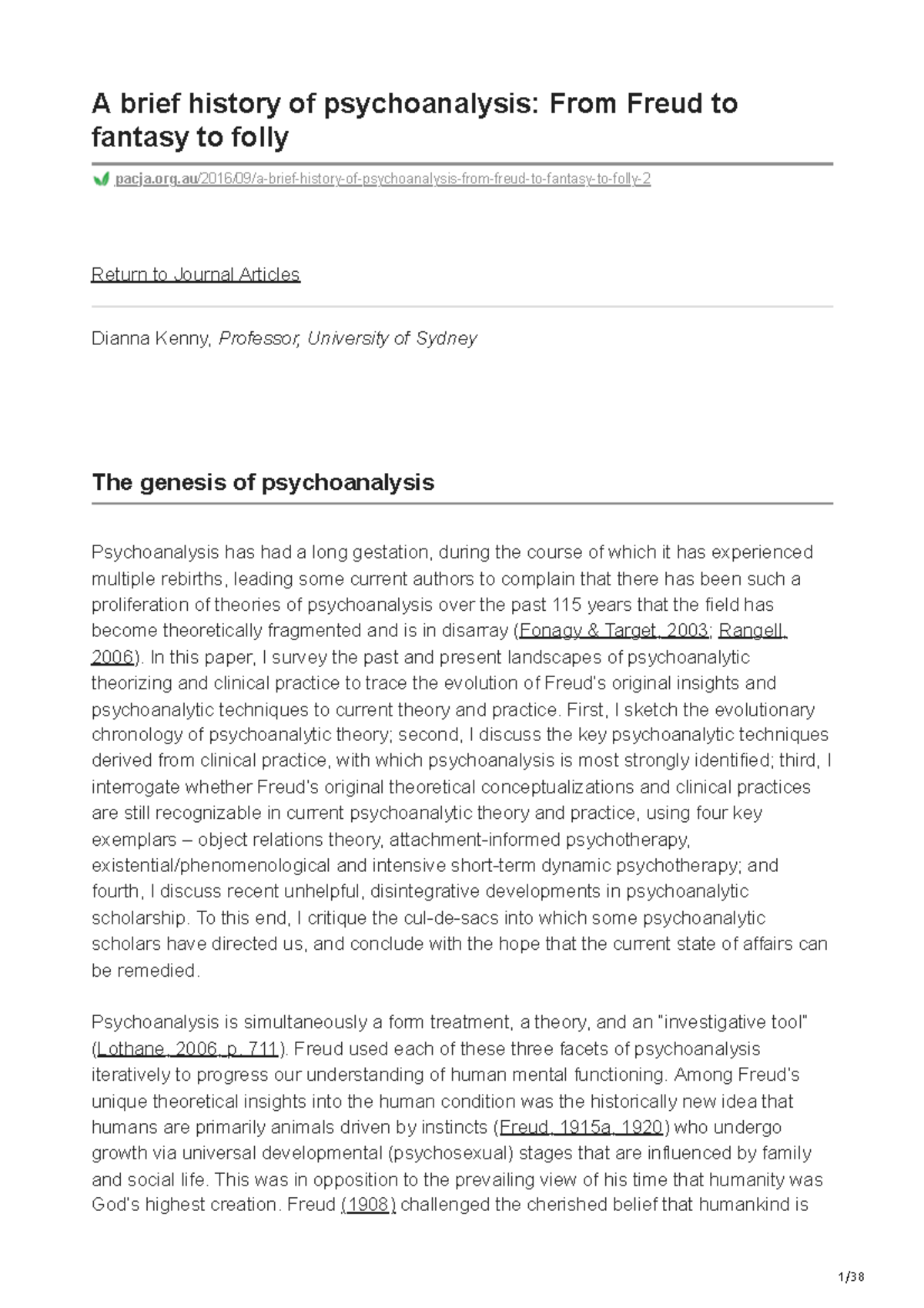Psychoanalysis Evolution: From Freud's Insights to Modern Theories ...