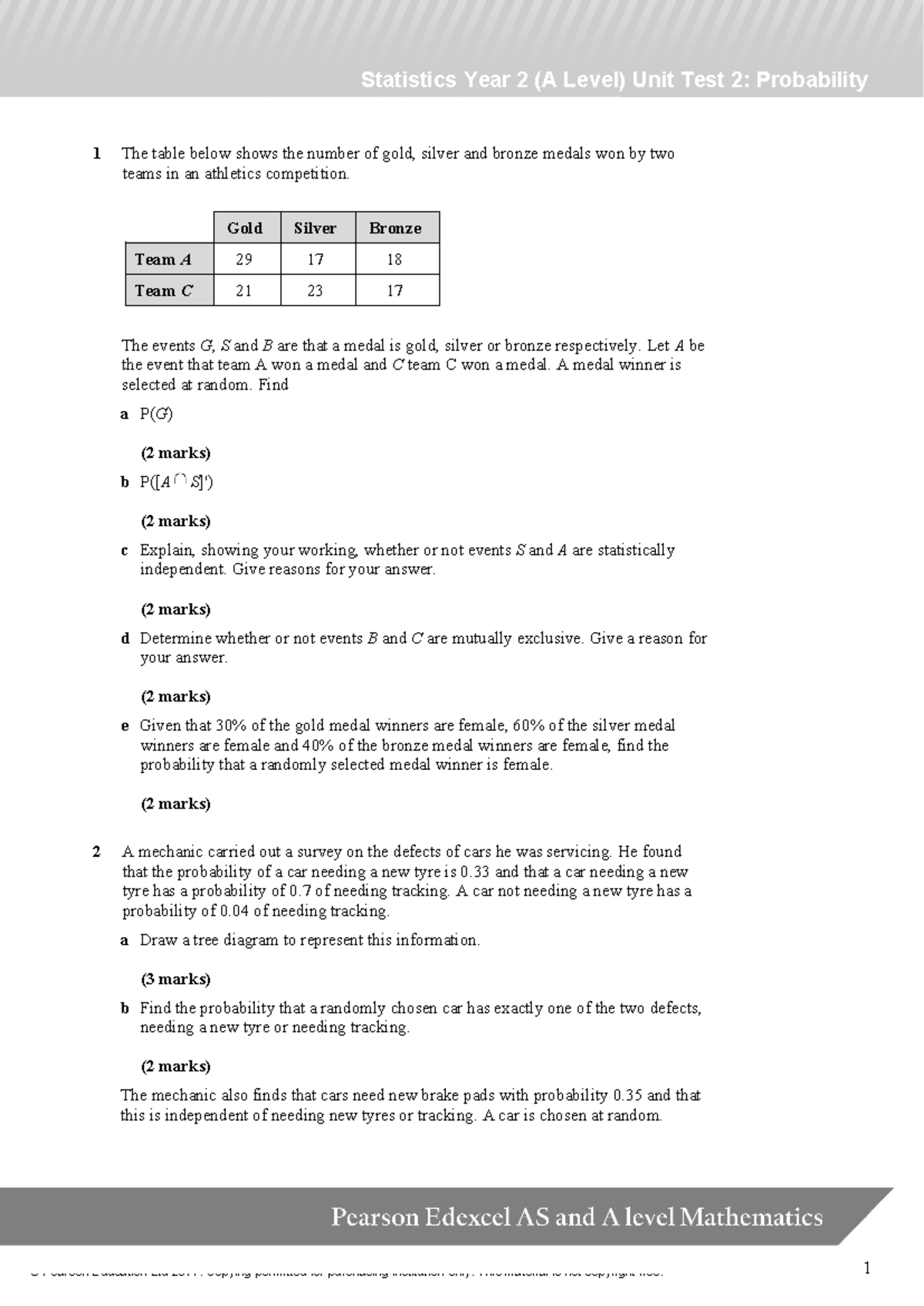 Probability and Statistics: Analysis of Events and Defects - Studocu