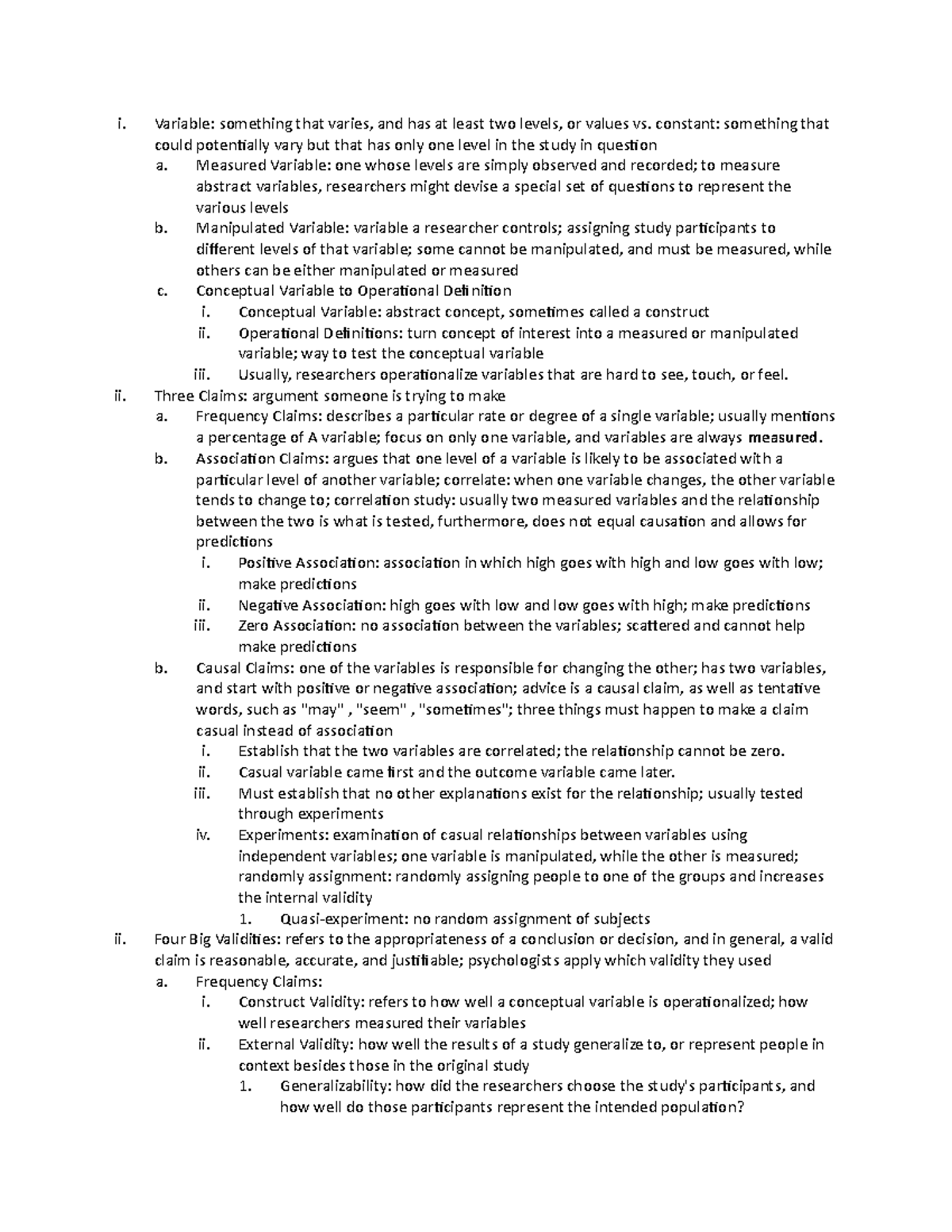 Chapter 3 - Lecture Notes on Variables and Validity Claims - Studocu