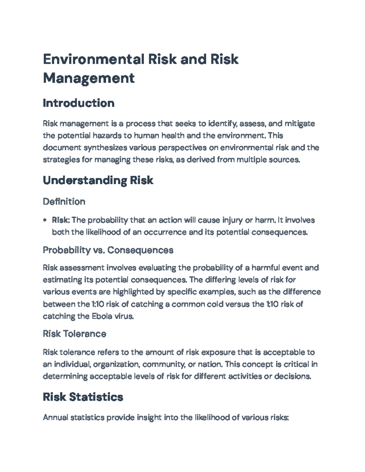 Environmental Risk Management: Strategies and Assessments ...