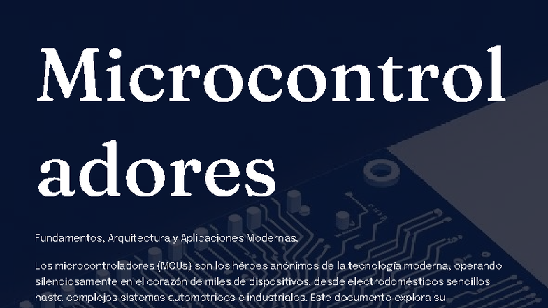 Microcontroladores-1 - Microco trol adore Fundamentos, Arquitectura y ...
