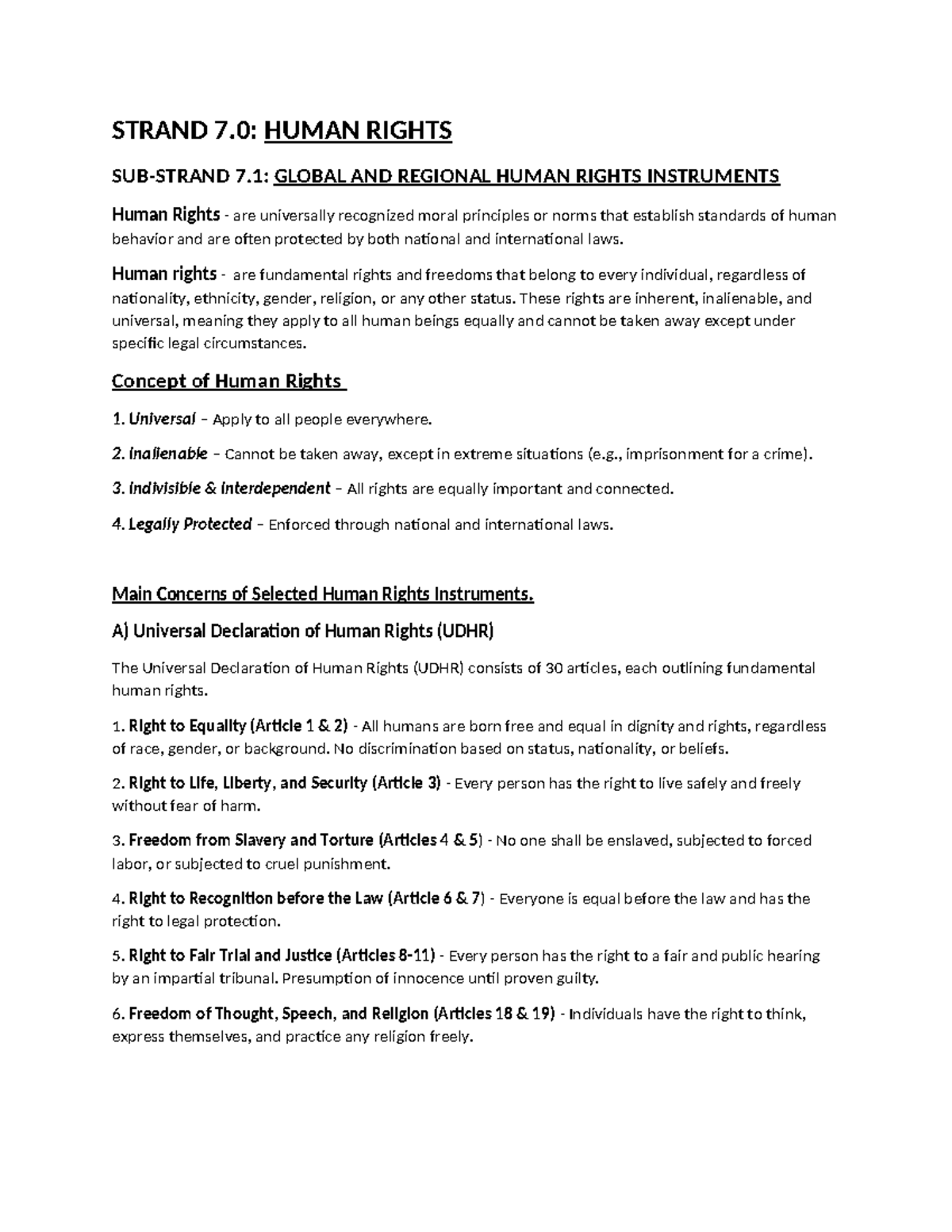 Human Rights Instruments and Their Impact in the Context of the French ...