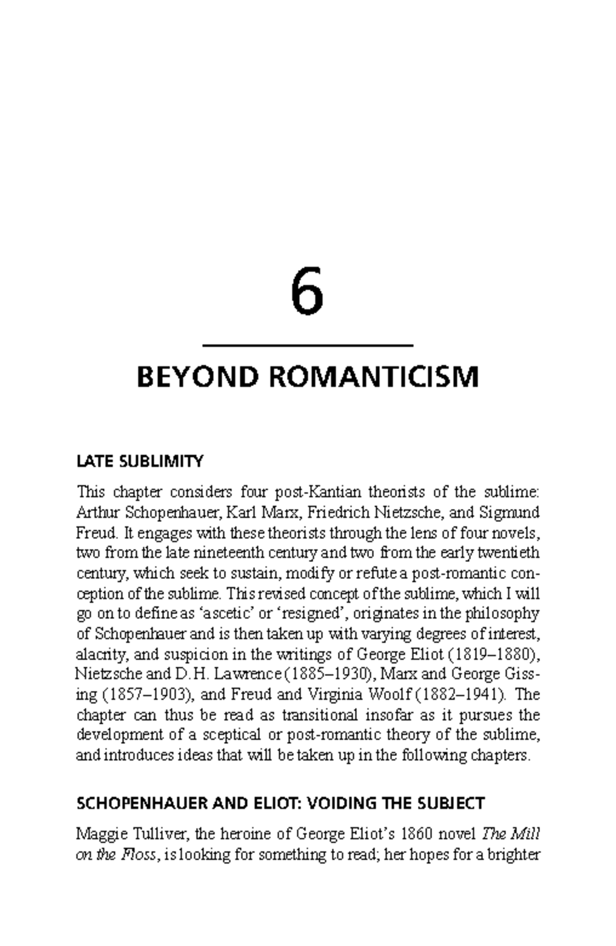 6 BEYOND ROMANTICISM: Theories of the Sublime in Literature - Studocu