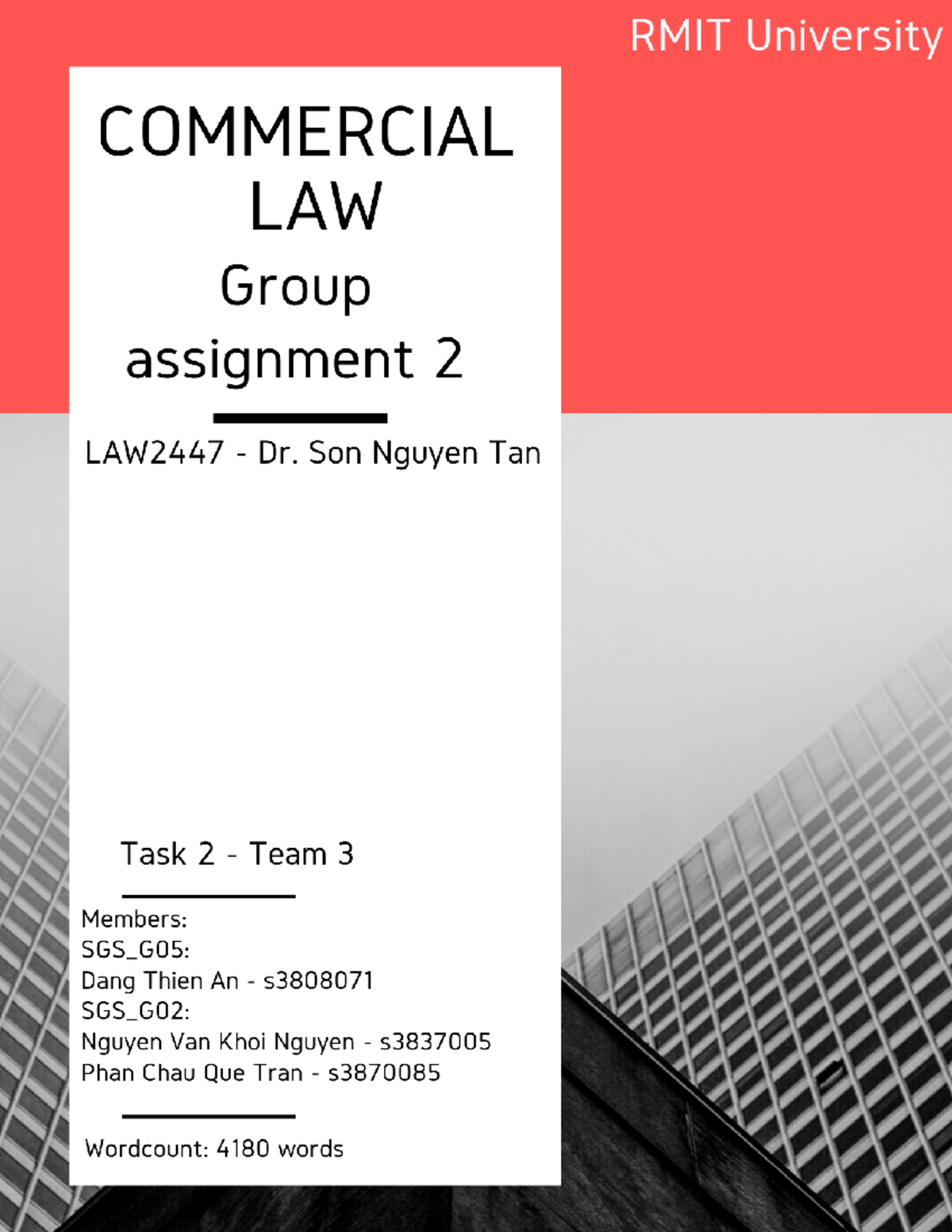 LAW2447 Assignment 2 Task 2 Team3 - Table of Contents Abbreviations ...