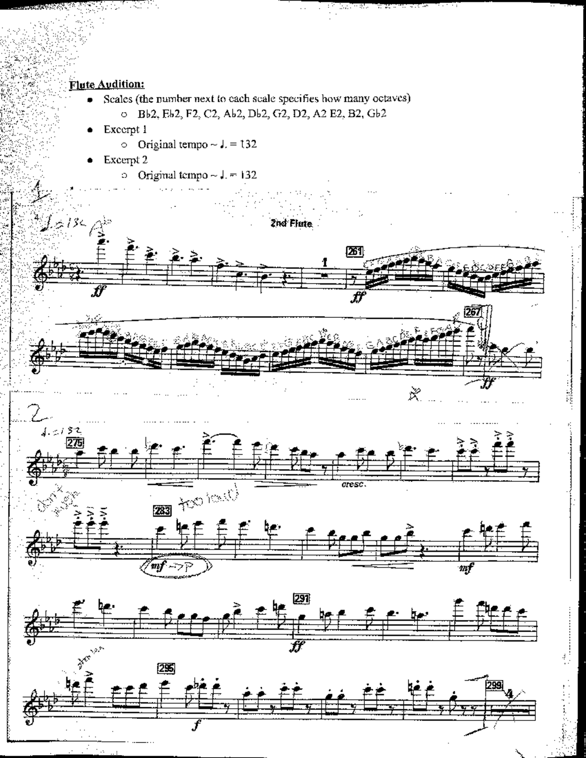 Symphony Band Audition Excerpts: Scales & Excerpts (Spring 2025) - Studocu