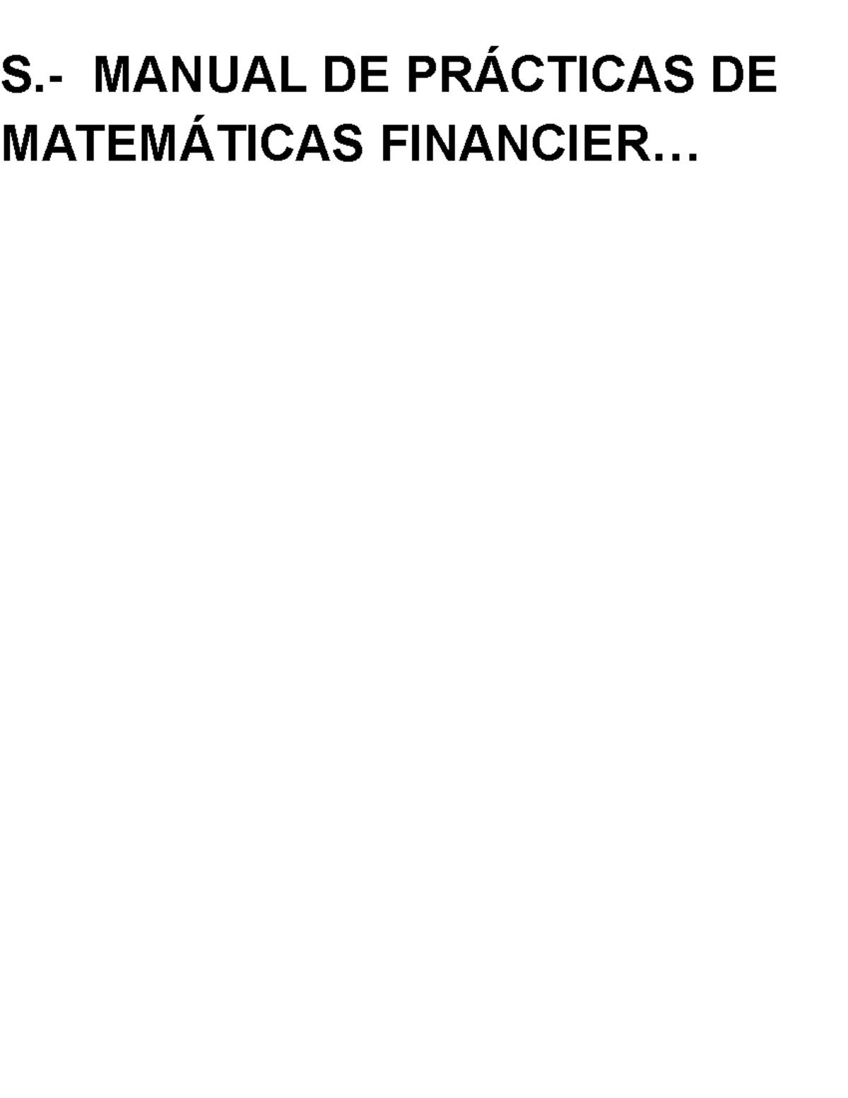Manual de Prácticas de Matemáticas Financieras – Curso 7P - Studocu