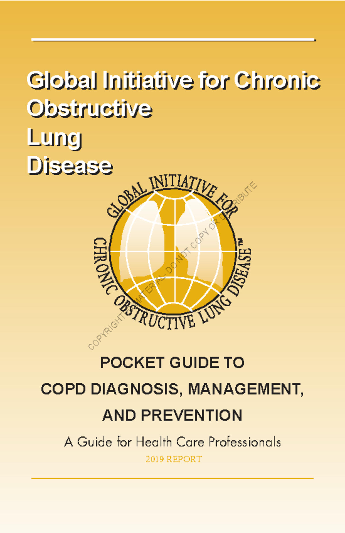 GOLD 2019 Pocket Guide: COPD Diagnosis, Management & Prevention - Studocu