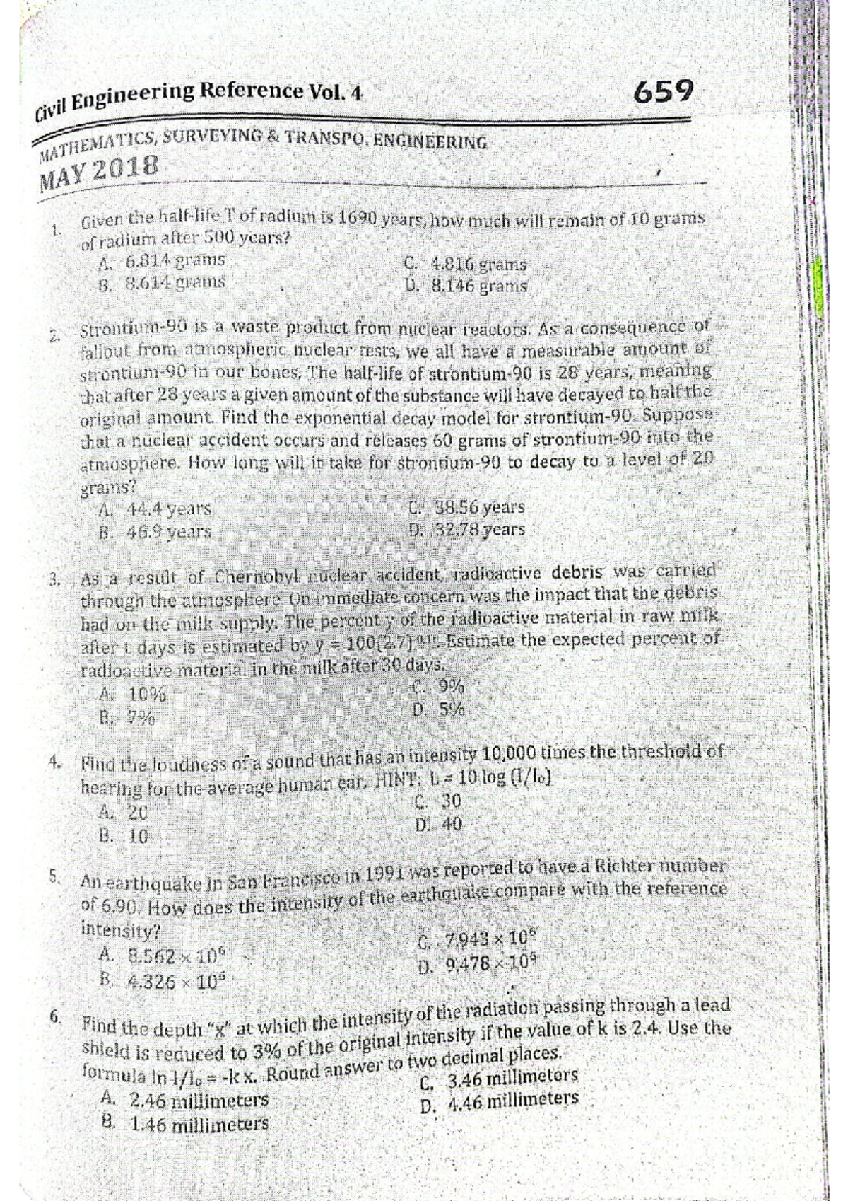 Civil Engineering Reference Vol. 4: Mathematics & Transportation ...
