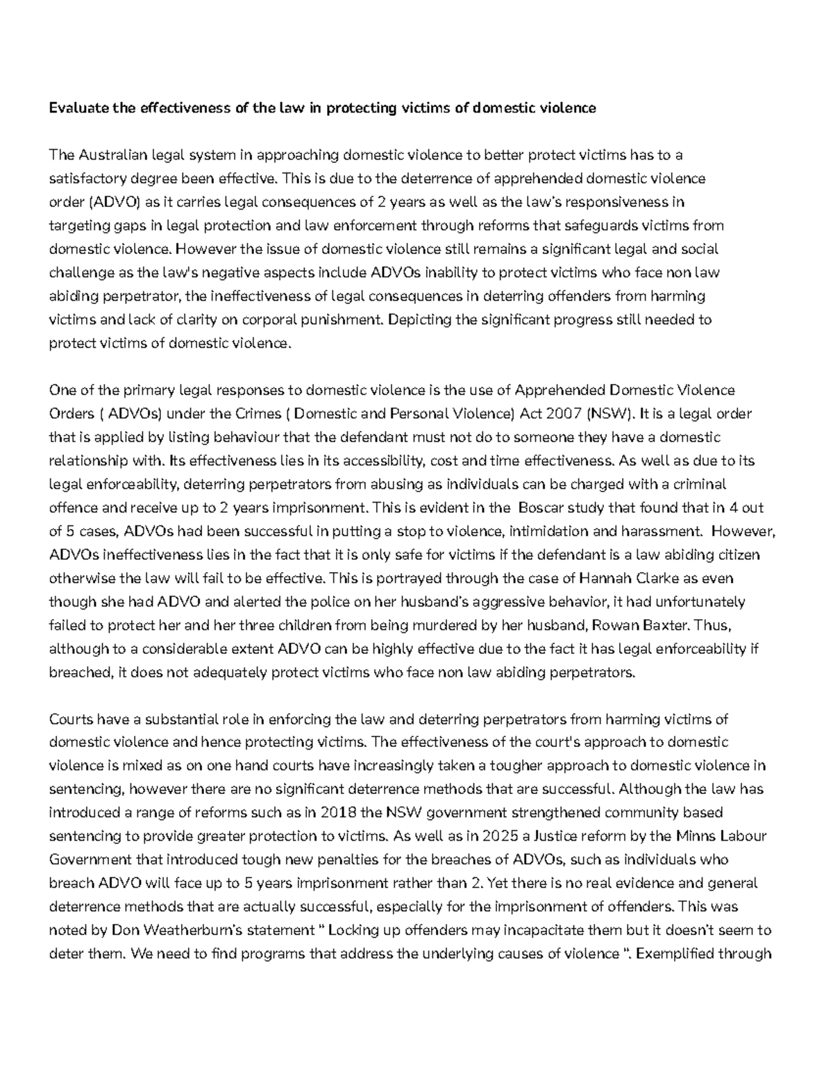 Evaluating the Effectiveness of Domestic Violence Laws: A Family Law ...