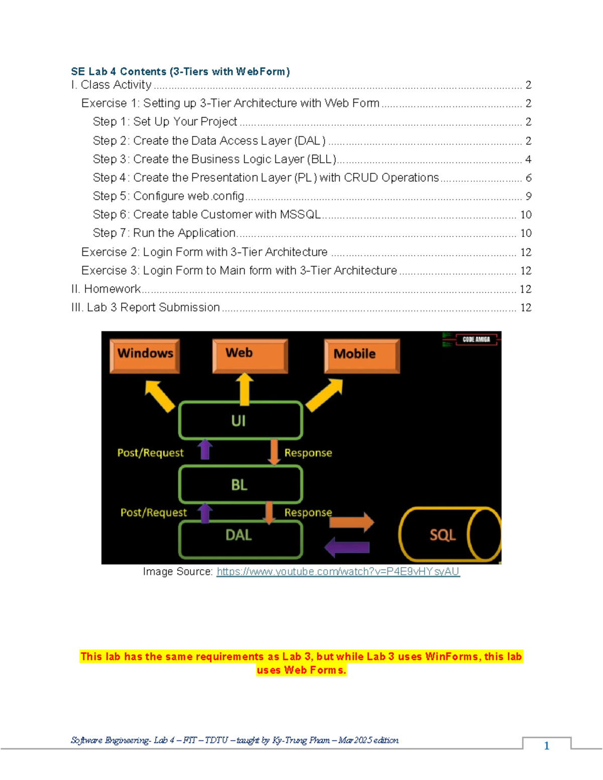 SE Lab 4: Web Form Architecture & Implementation (2025) - Studocu