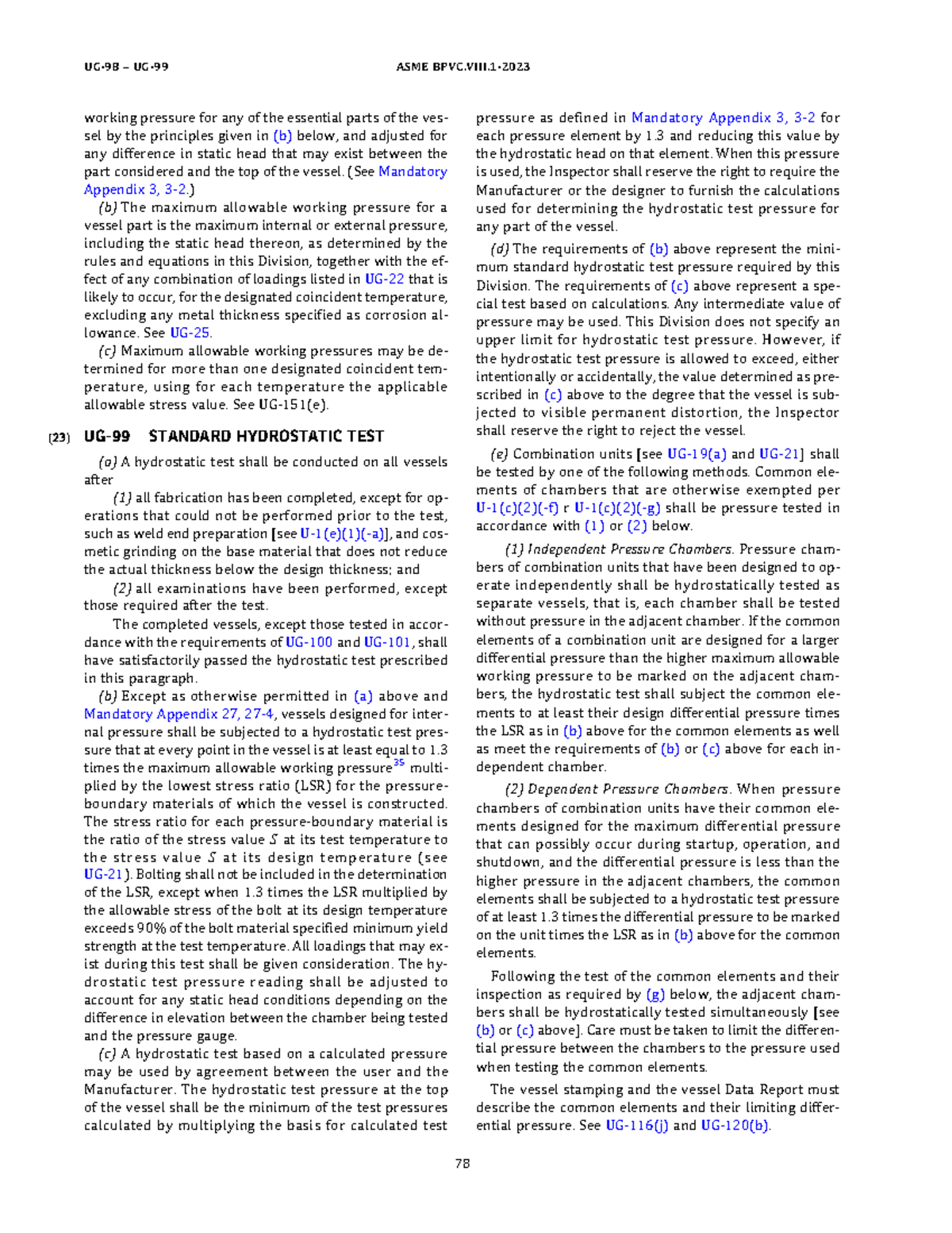 ASME Sec VIII Div 1-2023: Hydrostatic Test Procedures and Standards ...