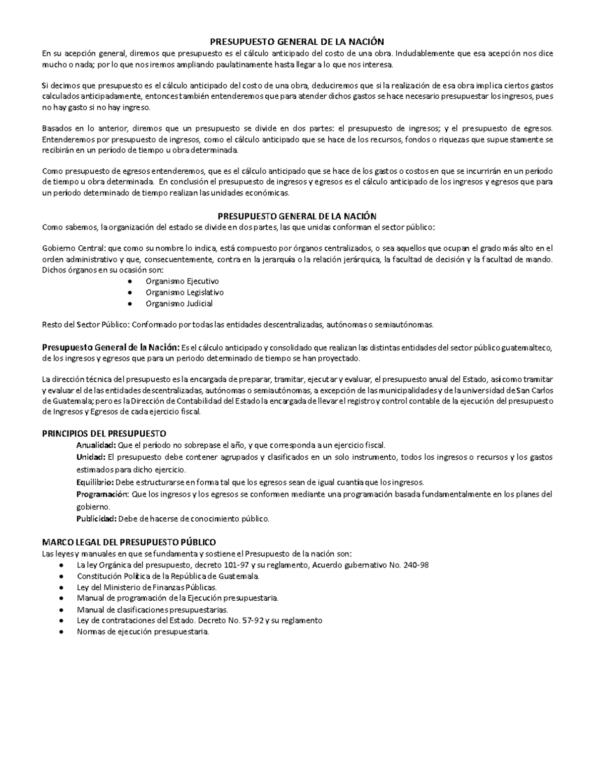 Capítulo 4: Presupuesto General de la Nación - Análisis y Formulación ...