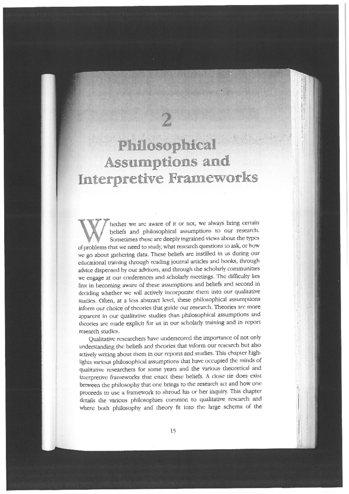 Lecture 1: Creswell 2013 - Philosophical Assumptions & Interpretive ...