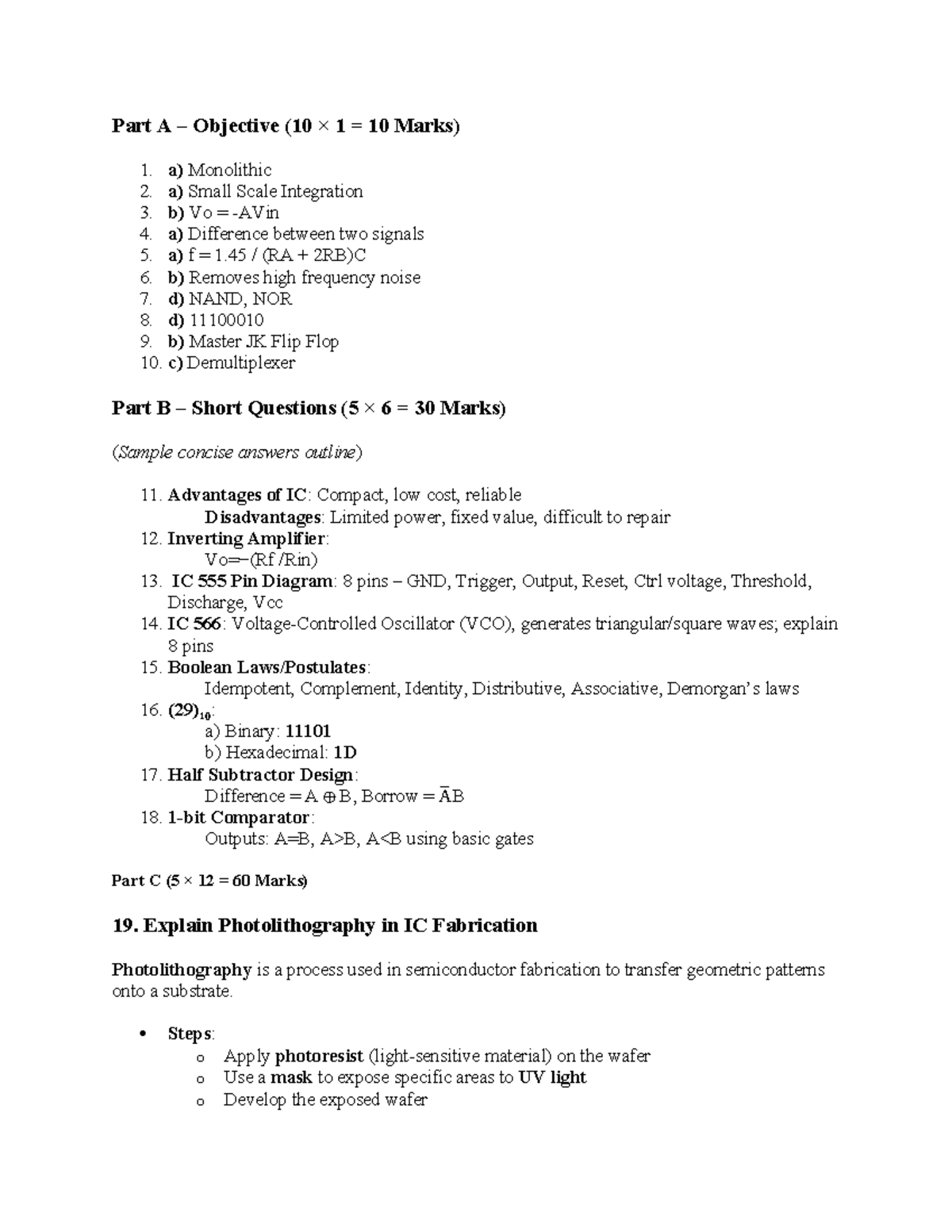 LIC 101 - Objective & Short Questions Notes for Exam Preparation - Studocu
