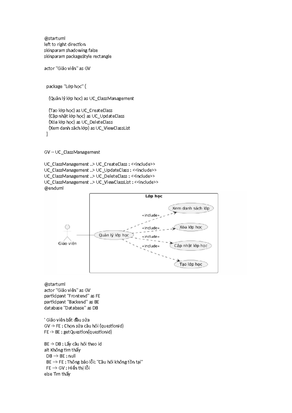 UML Diagrams for Class Management System (Course Code: UML101) - Studocu