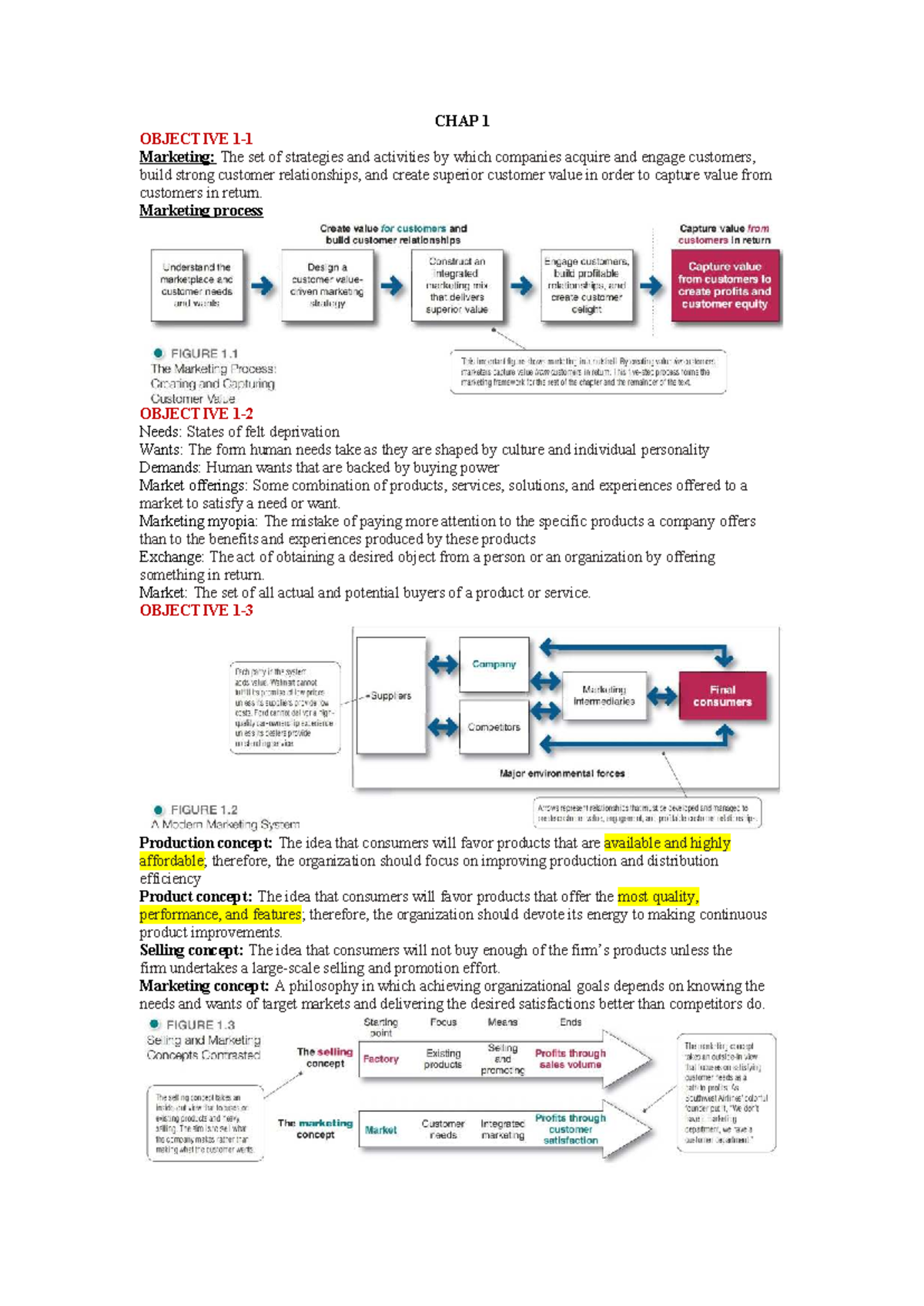 CHAP 1 - Marketing Strategies and Concepts Overview - Studocu