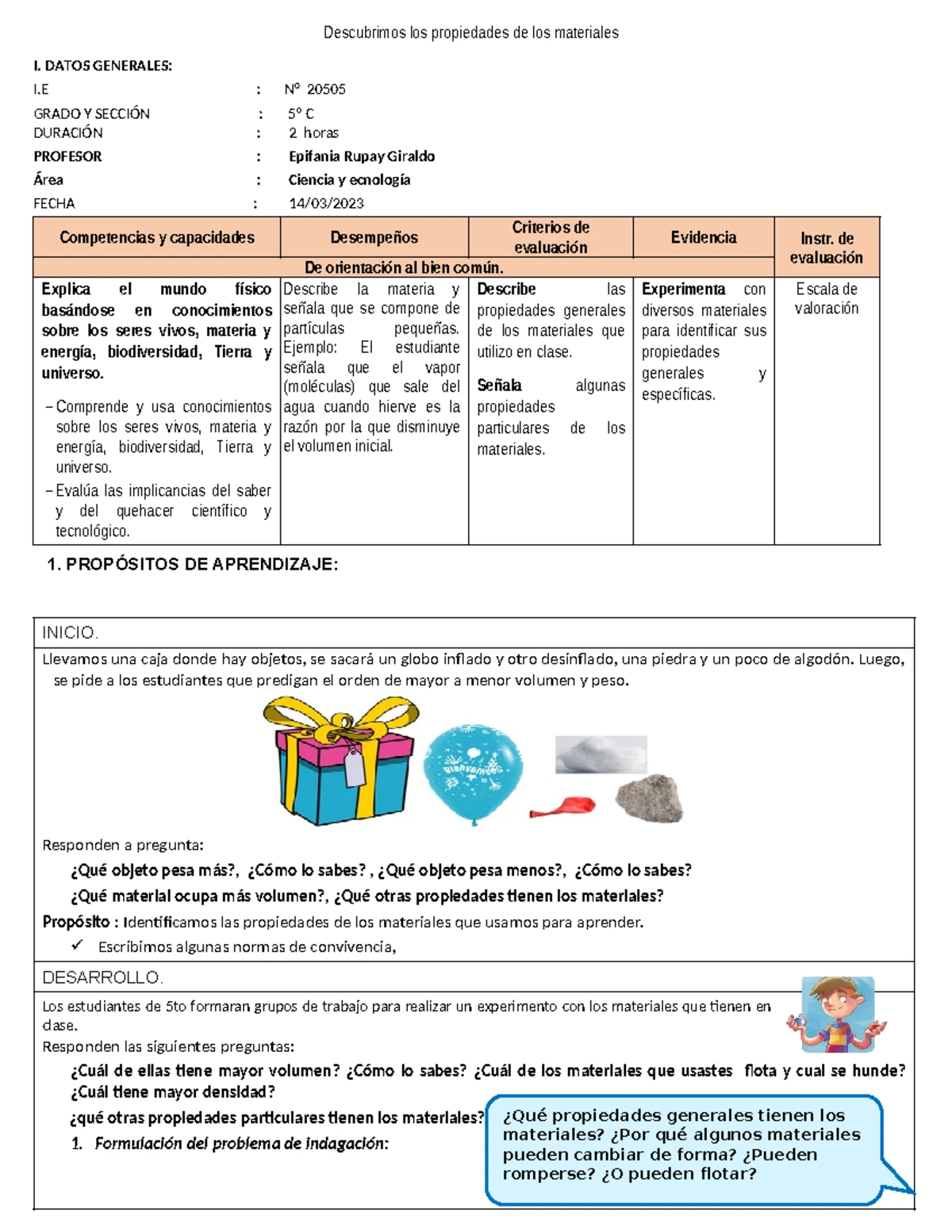 **Título: Aprendizaje sobre Normas de Convivencia en el Aula - Grado 5 ...