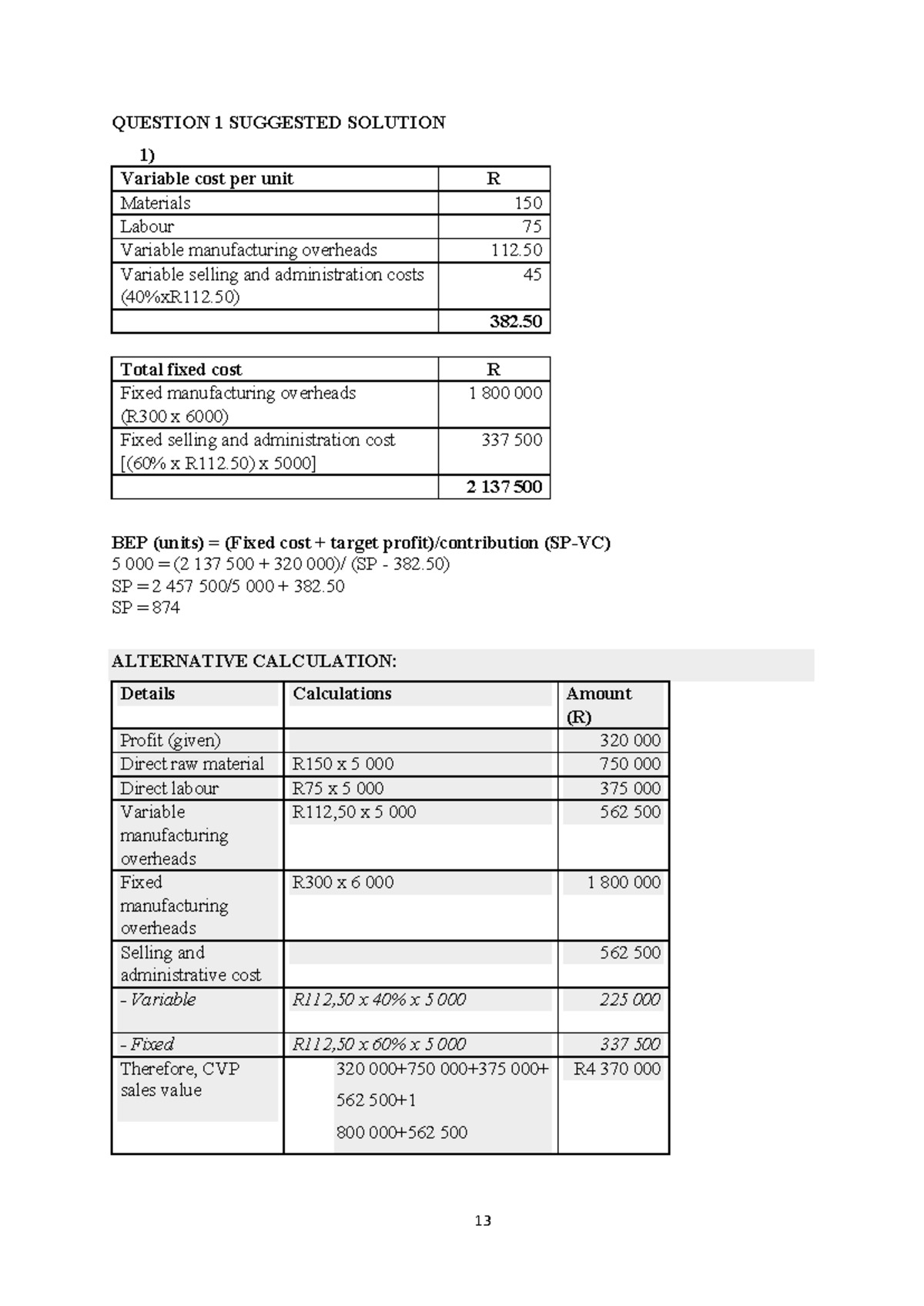 Acct331 2023 Final Exam Solutions and Calculations - Studocu