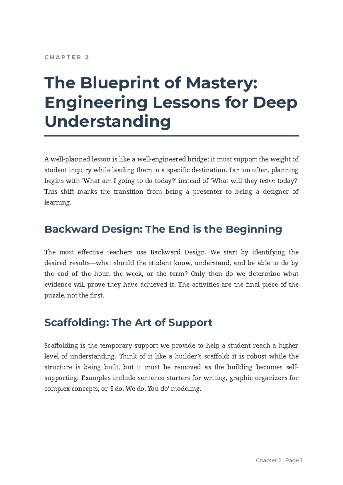 CHAPTER 2: Blueprint of Mastery in Engineering Lessons - Studocu
