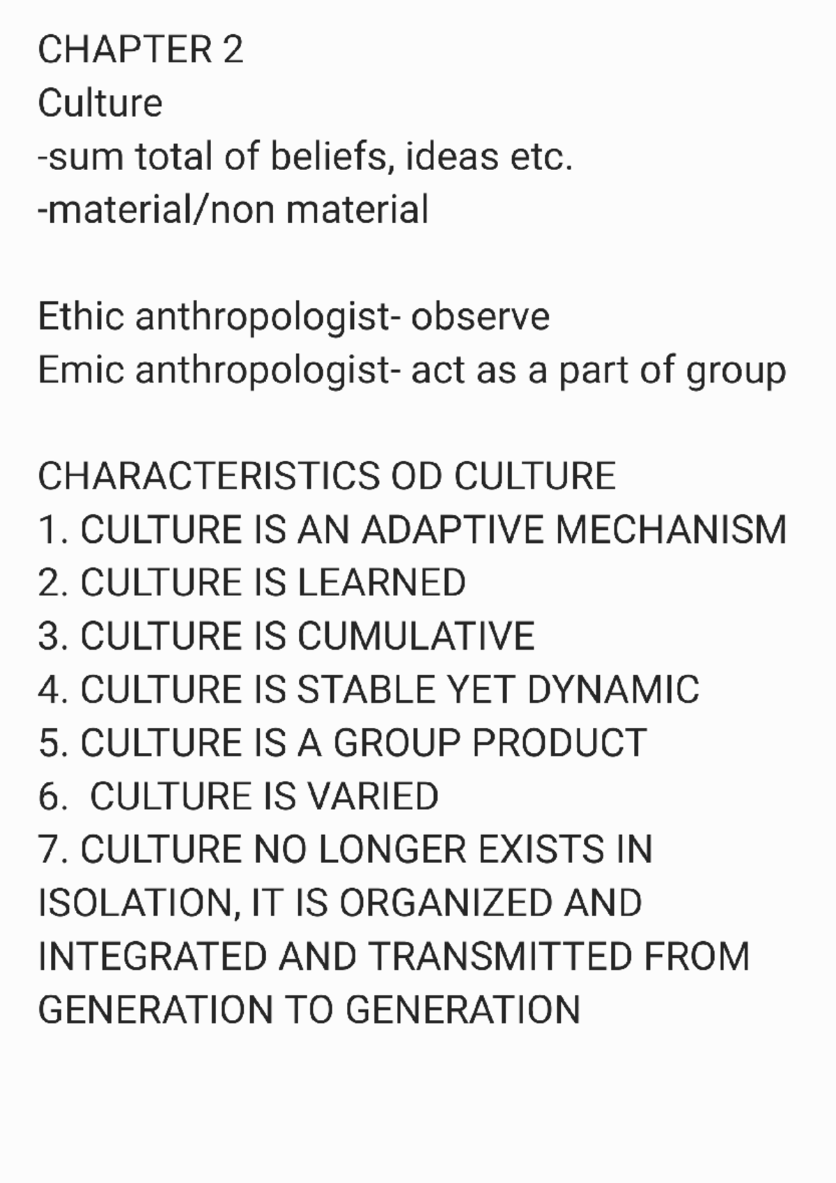 Ethics Review: Chapter 2 - Understanding Culture and Its ...