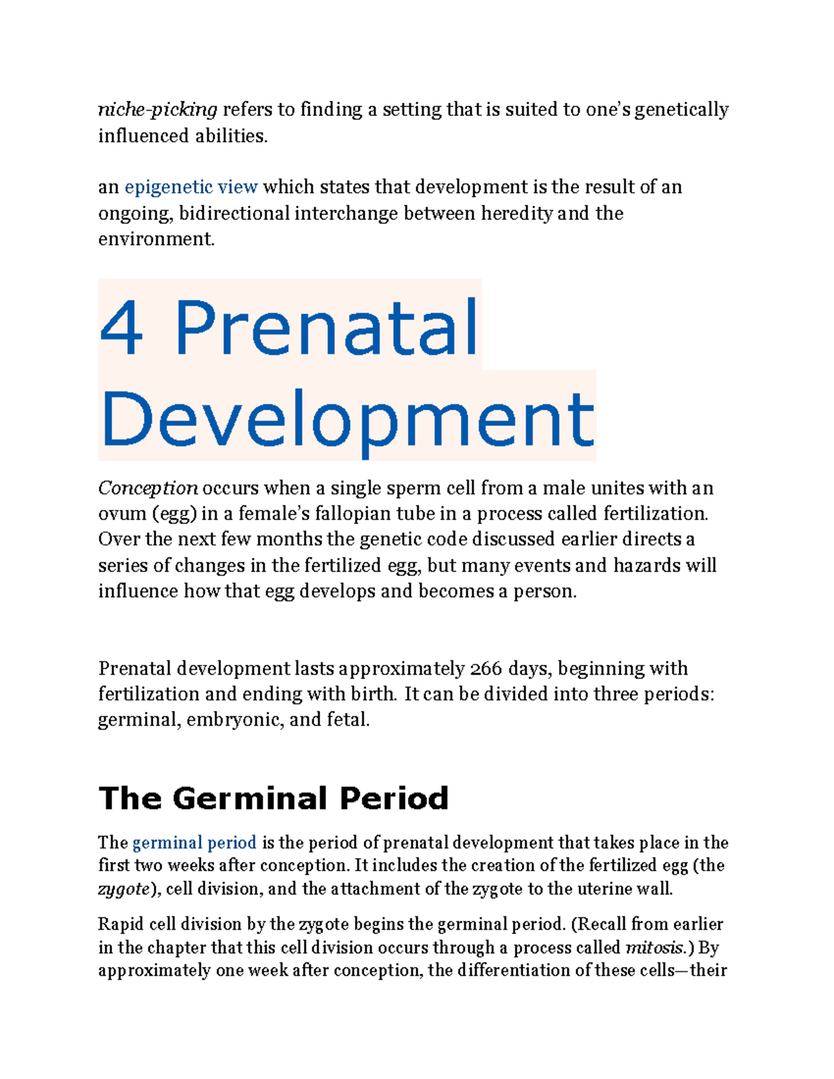Chapter 1: Prenatal Development Processes and Stages - Studocu