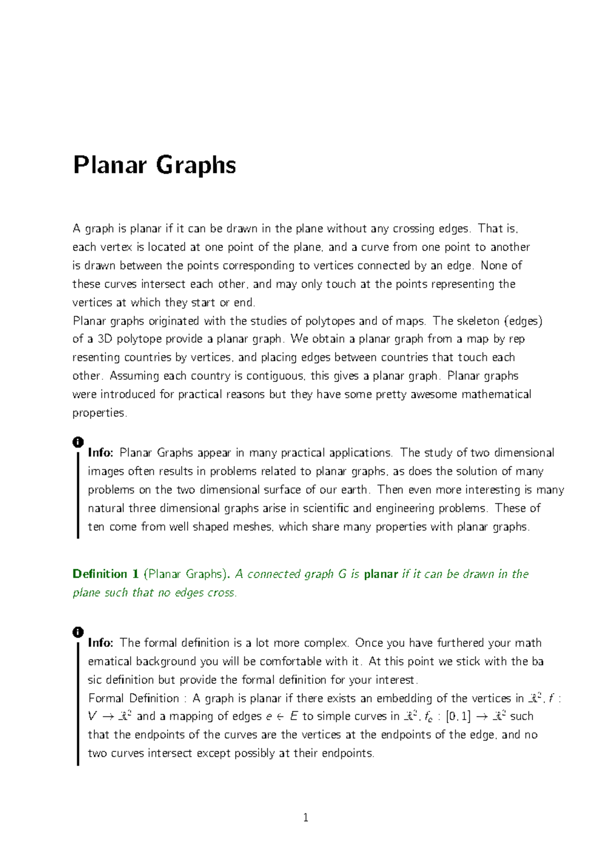 Lecture 8: Introduction to Planar Graphs in Applied Maths - Studocu