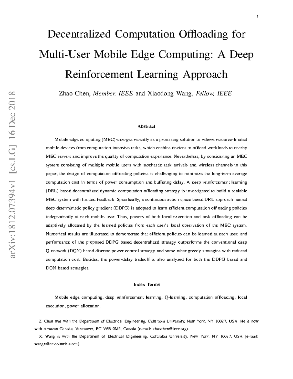 1812 - Decentralized Computation Offloading in Multi-User MEC Systems ...