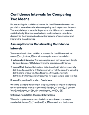 Understanding Confidence Intervals for a Mean in Statistics ...