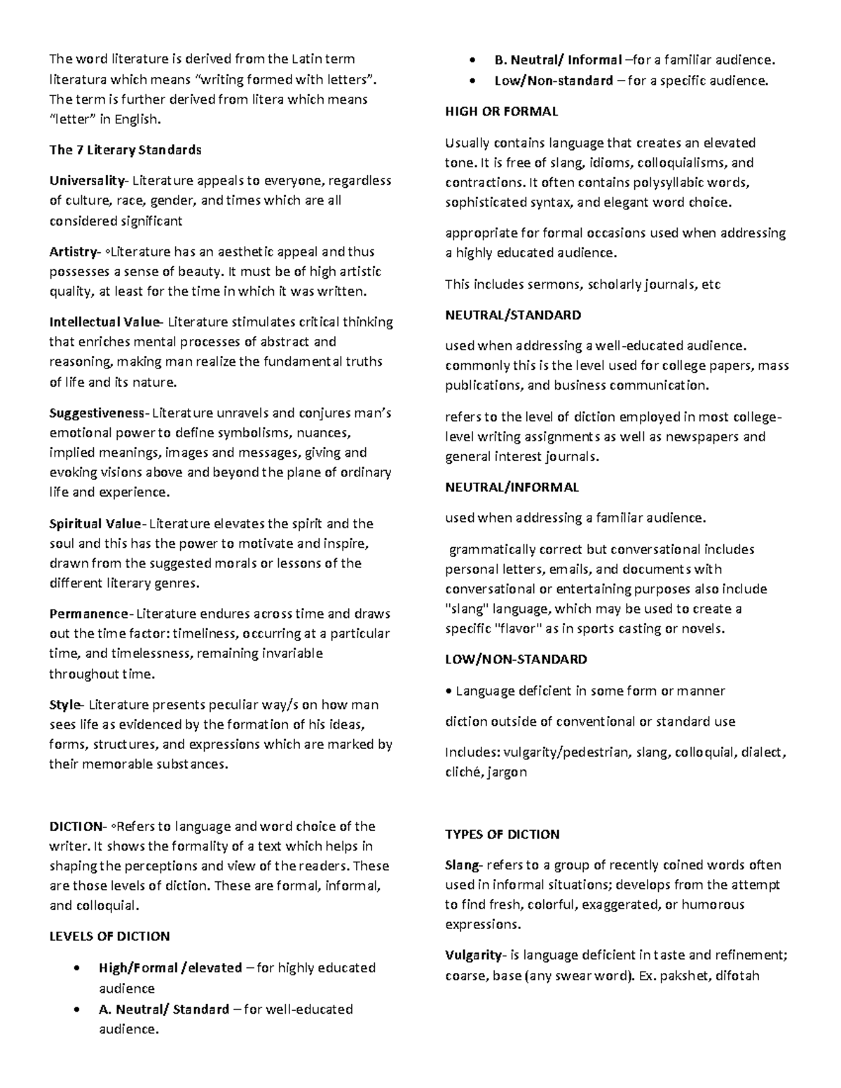 LIT 101: Comprehensive Literature Review and Analysis Guide - Studocu
