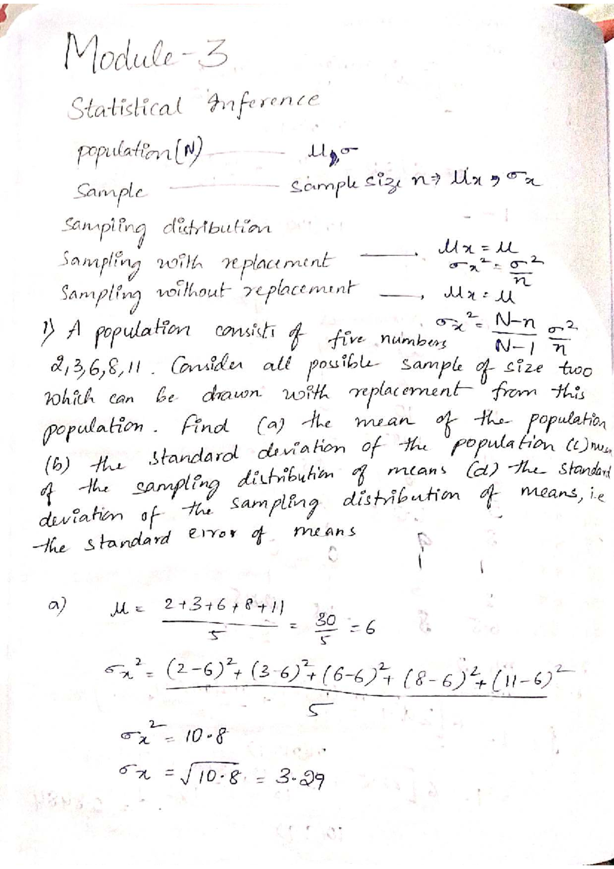 Module 3 - Statistical Inference: Sampling Distributions ...
