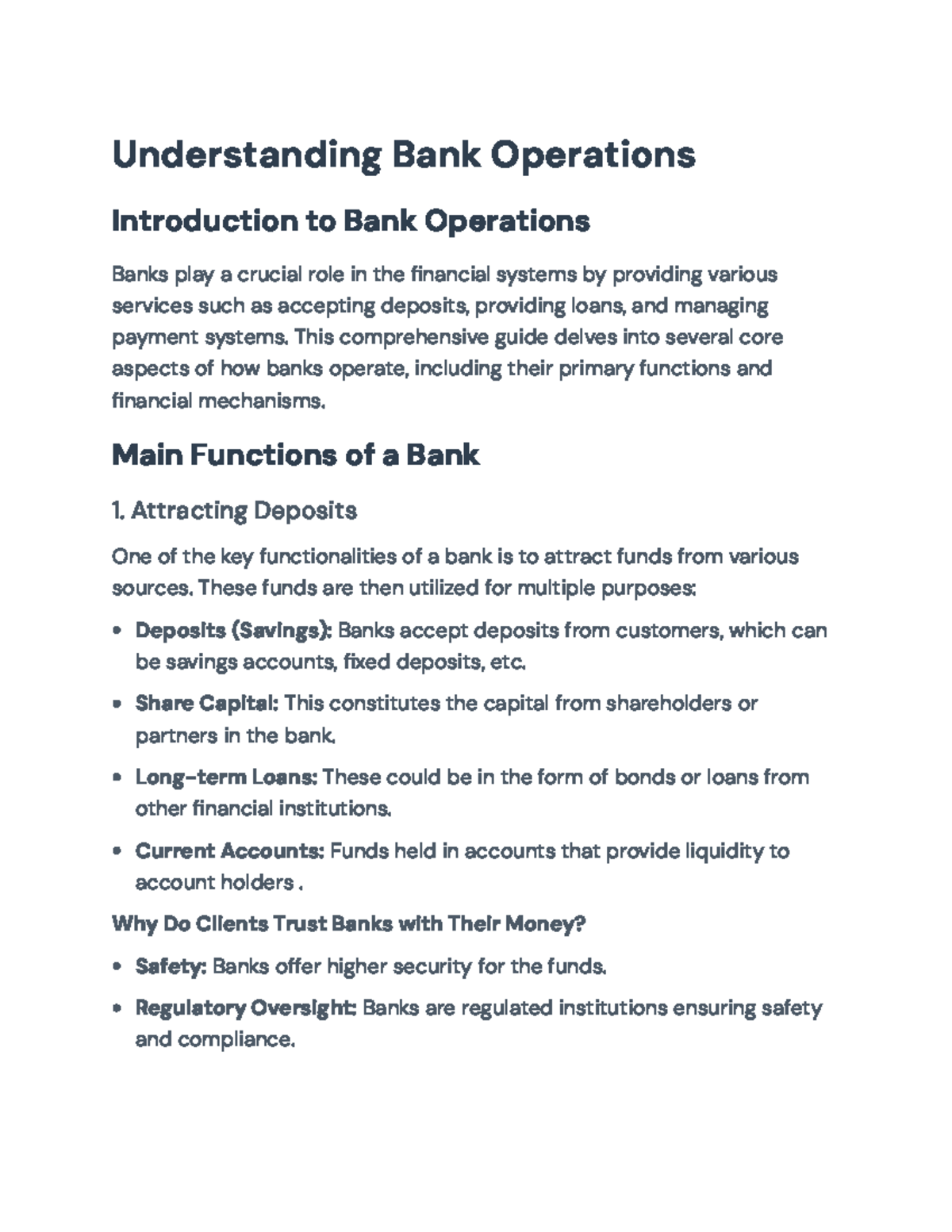 Understanding Bank Operations: Functions, Concepts, and Case Study ...