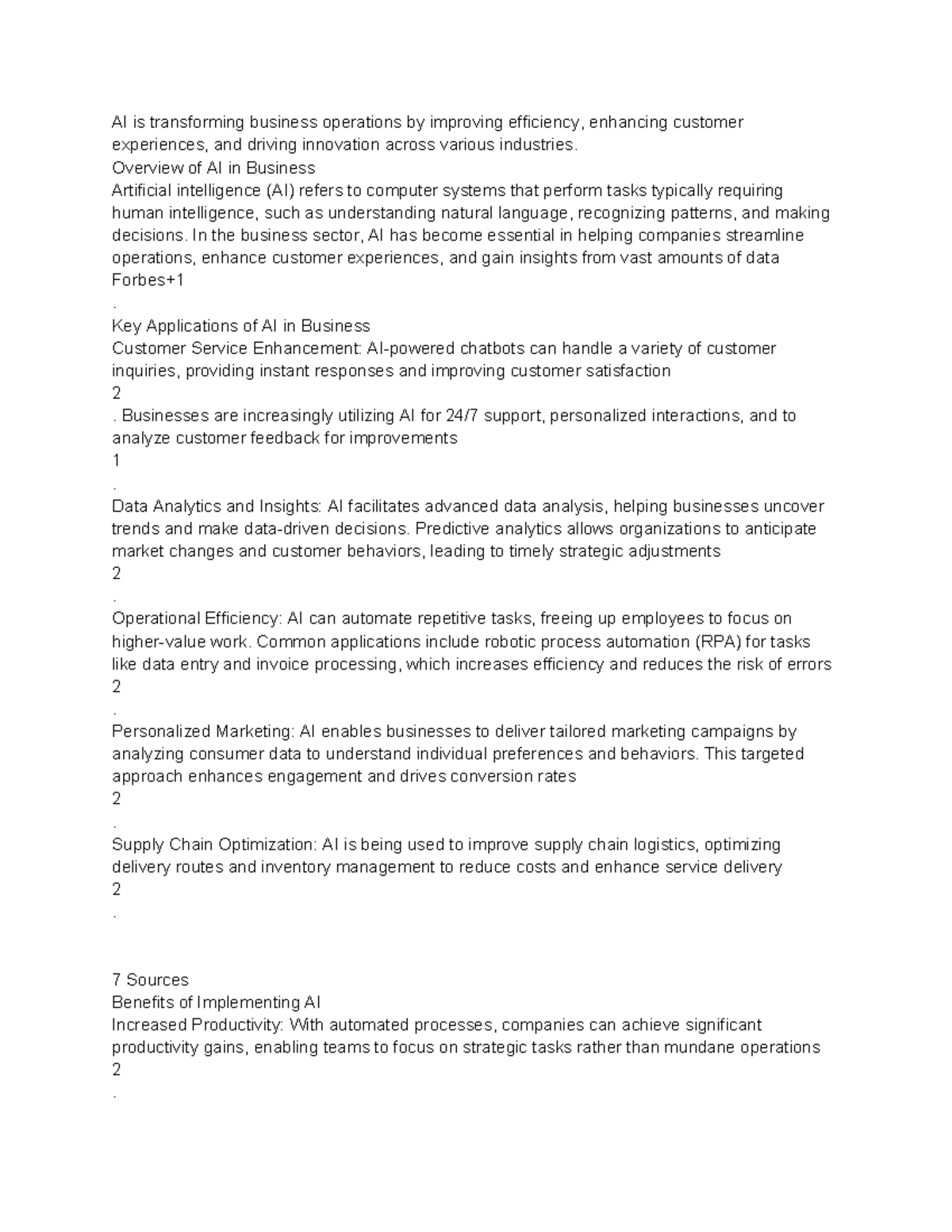 IA applied on business - AI is transforming business operations by ...