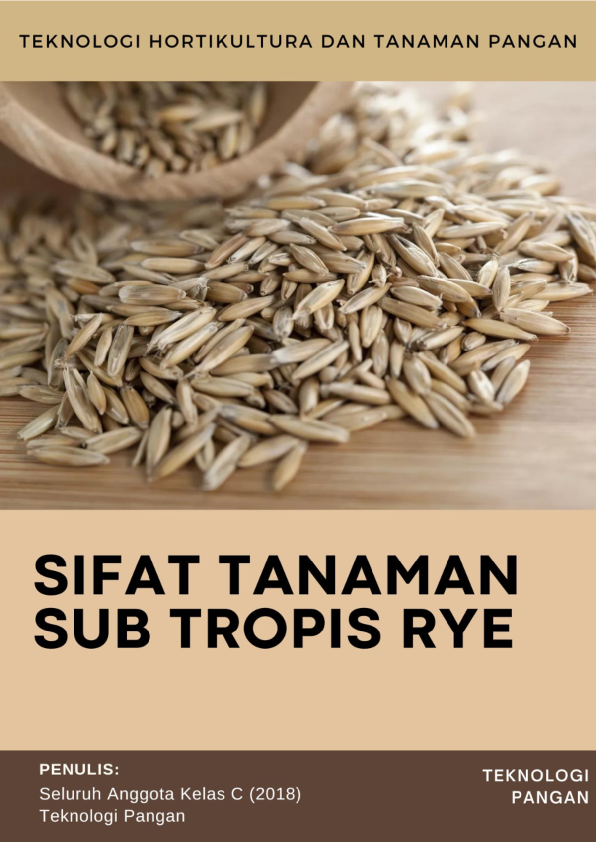 Sifat dan Komposisi Tanaman Sub Tropis Rye dalam Pertanian - Studocu