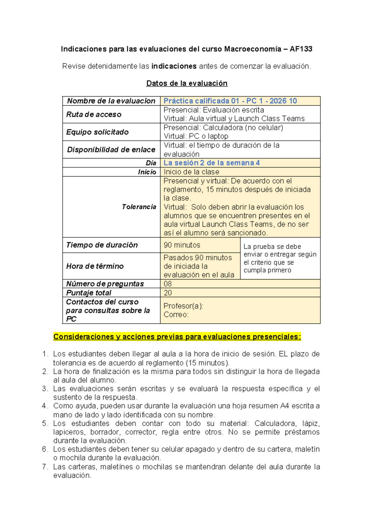 Indicaciones para la Evaluación Práctica Calificada 01 - Macroeconomía ...