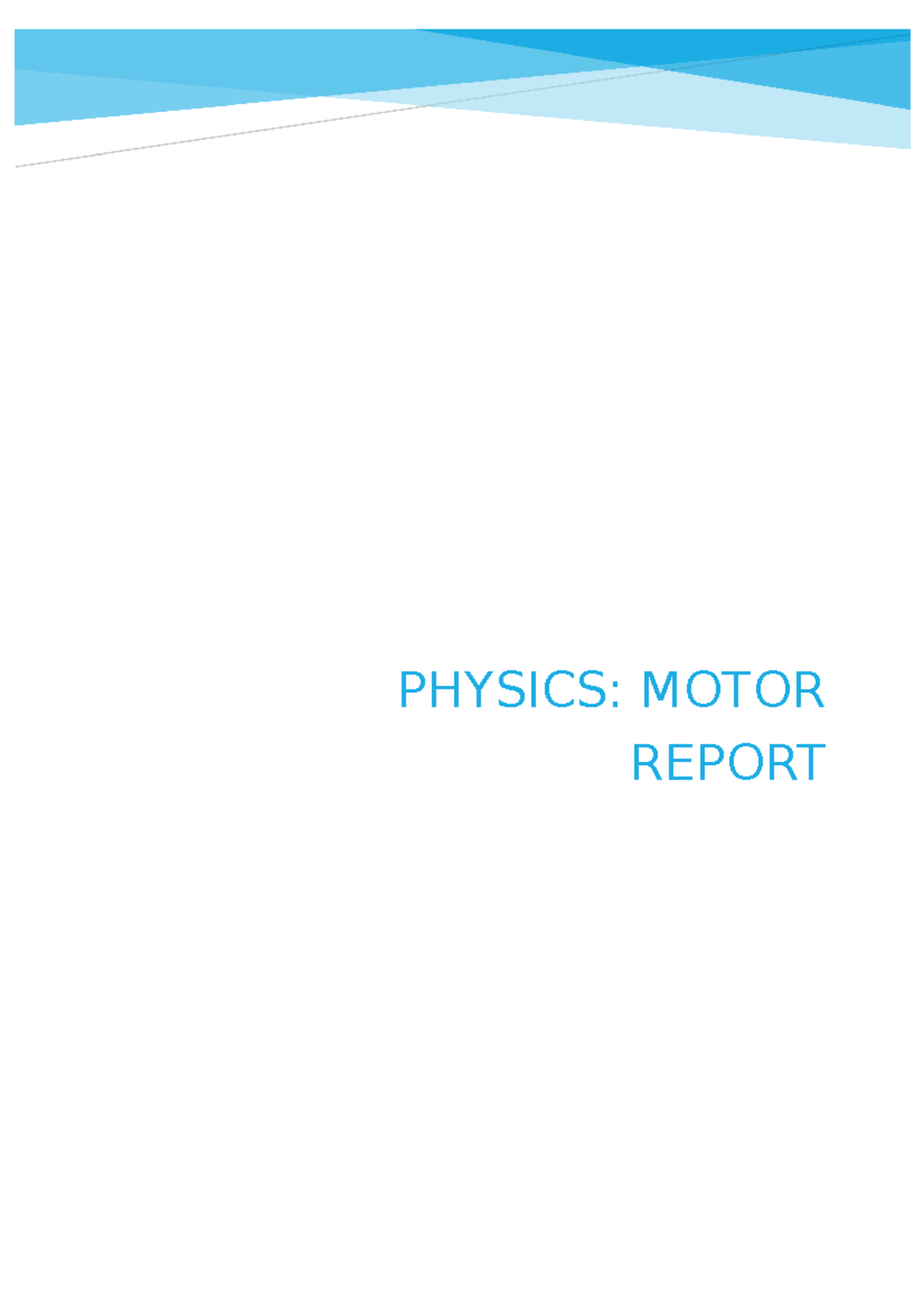 Physics 101: Detailed Motor Report - Electric to Mechanical Energy ...