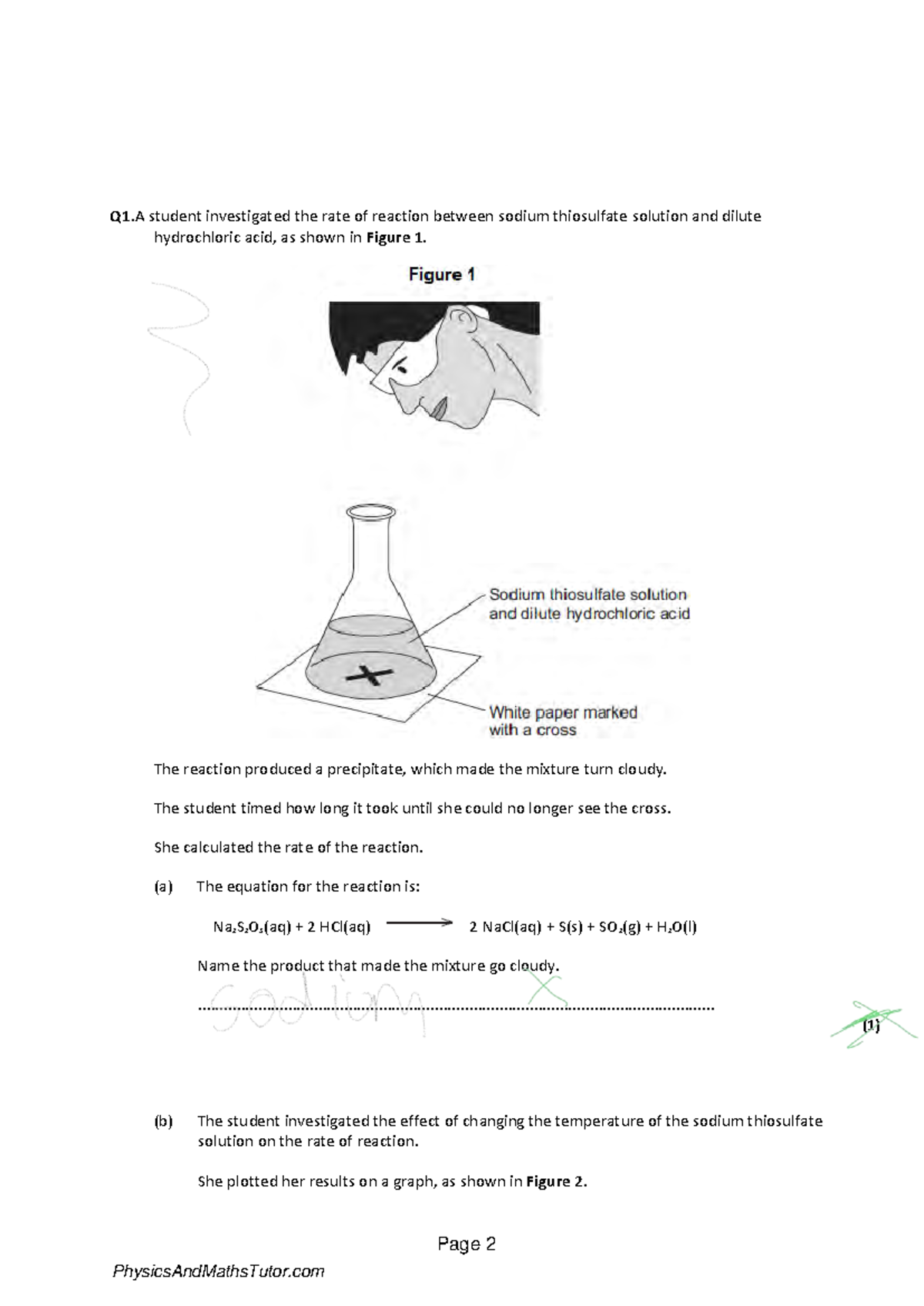 6.1 Rate of Reaction 2: Investigating Factors Affecting Reaction Rates ...