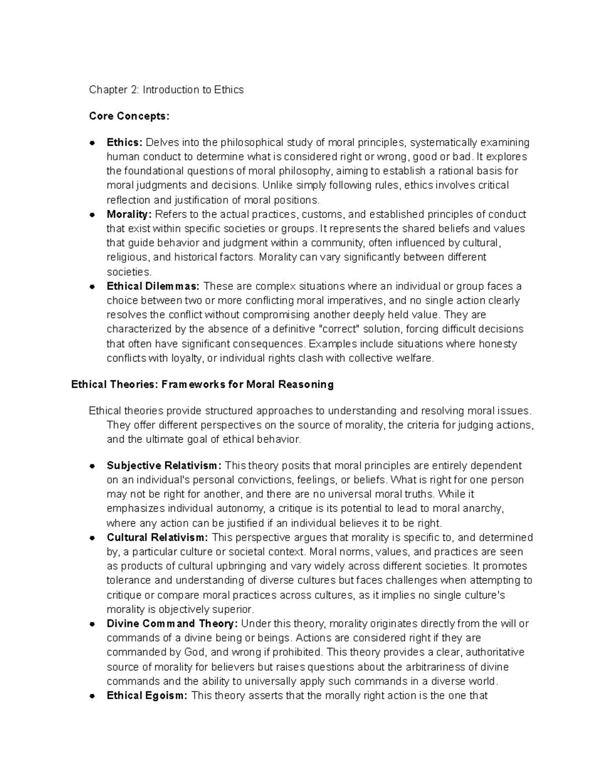 Midterm Review: Ethics and IP Principles (Chapter 2 Overview) - Studocu