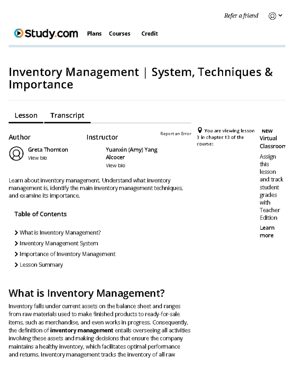 Inventory Management System, Techniques & Importance - Video & Lesson ...