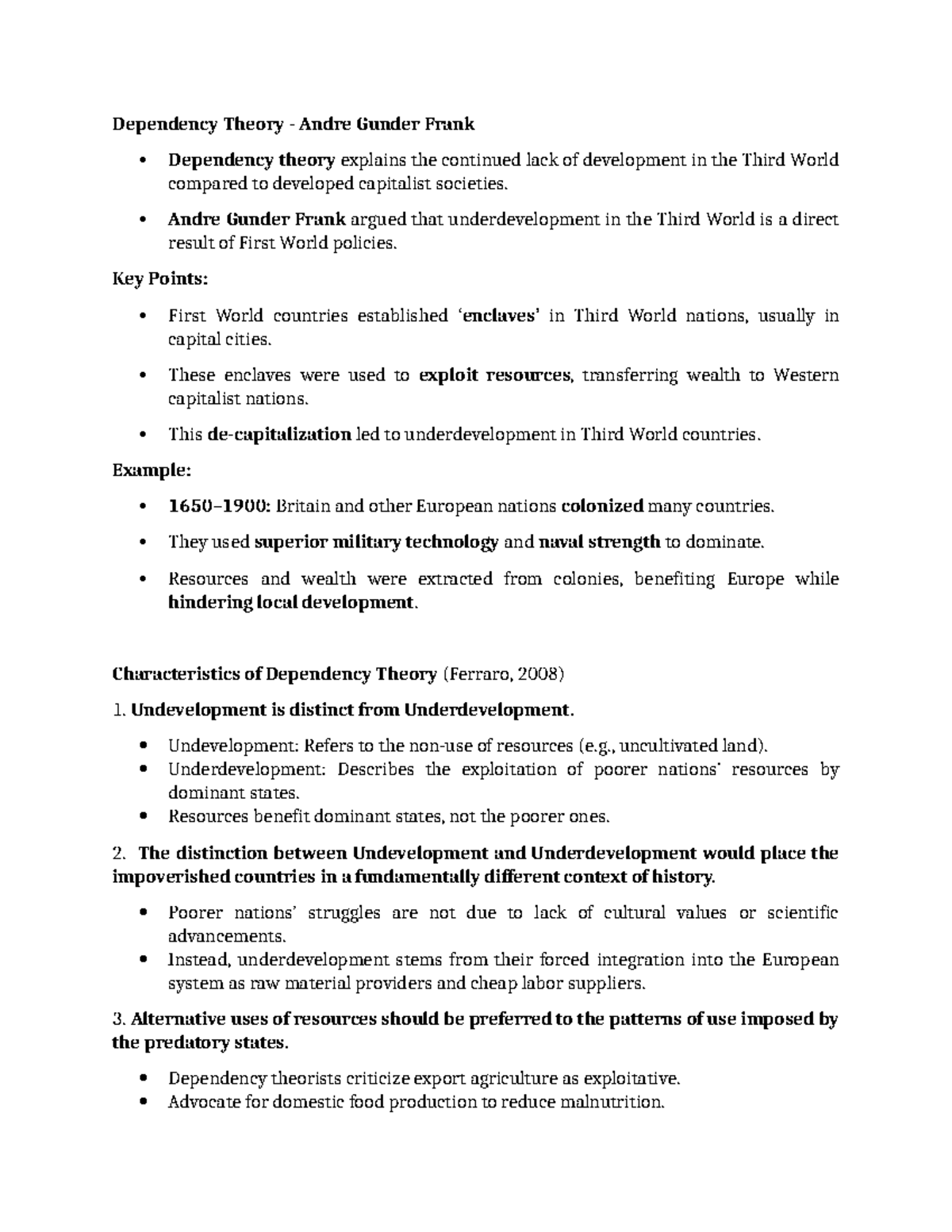 Dependency Theory - trip lang - Dependency Theory - Andre Gunder Frank ...