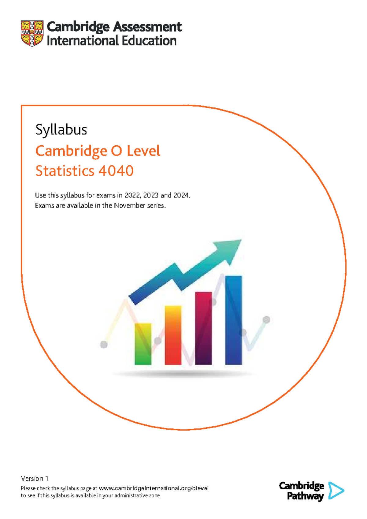 Cambridge O Level Statistics 4040 Syllabus for 2022-2024 Exams - Studocu