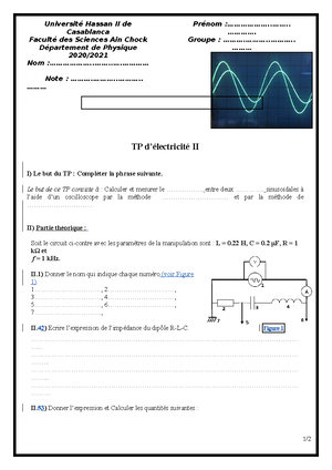 Corrige Examen TYPE 1 Bonne Chance 20 G1 AB A Snude 430 I To A