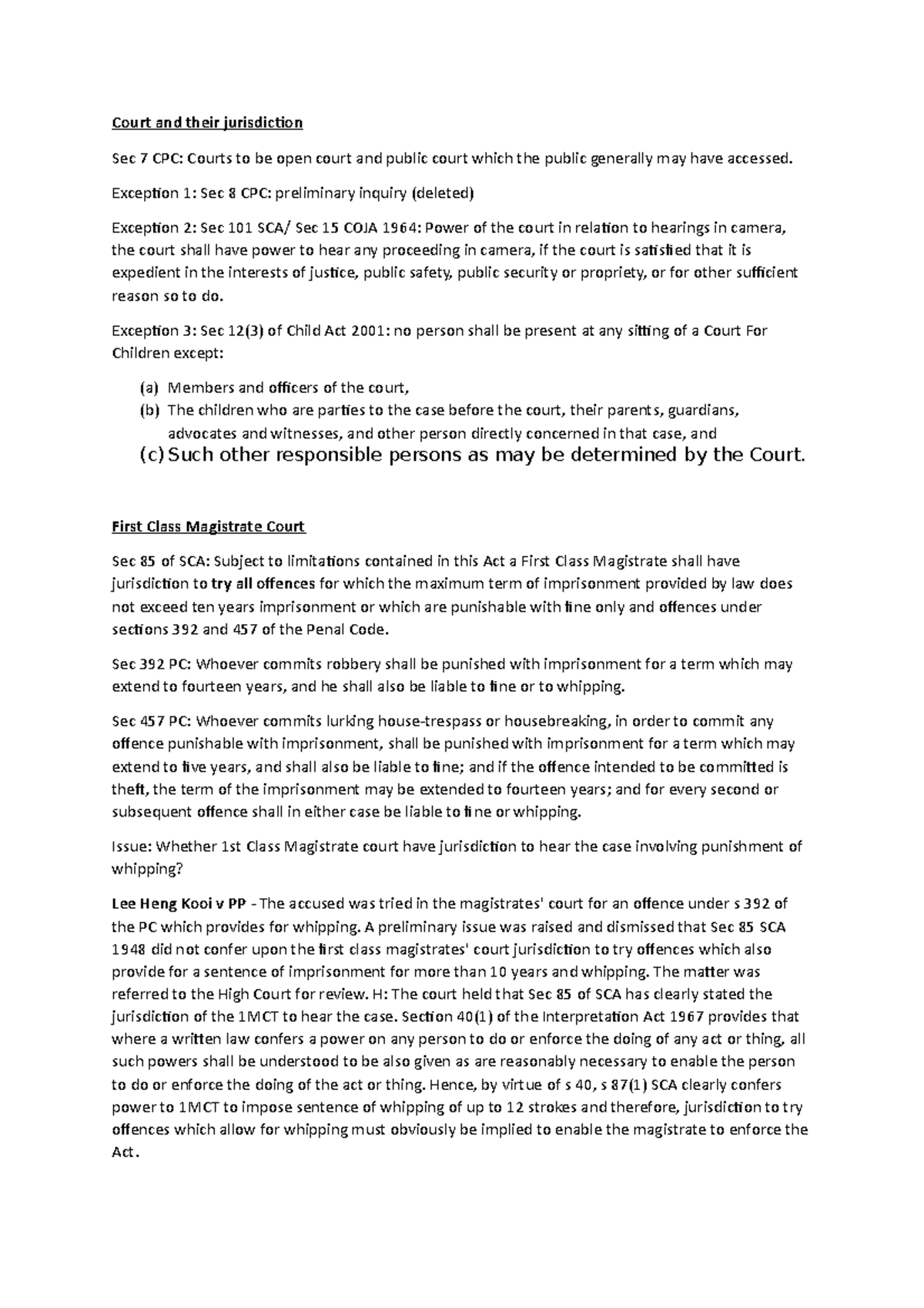 PL 302: Courts and Their Jurisdiction - Key Legal Principles and Cases ...