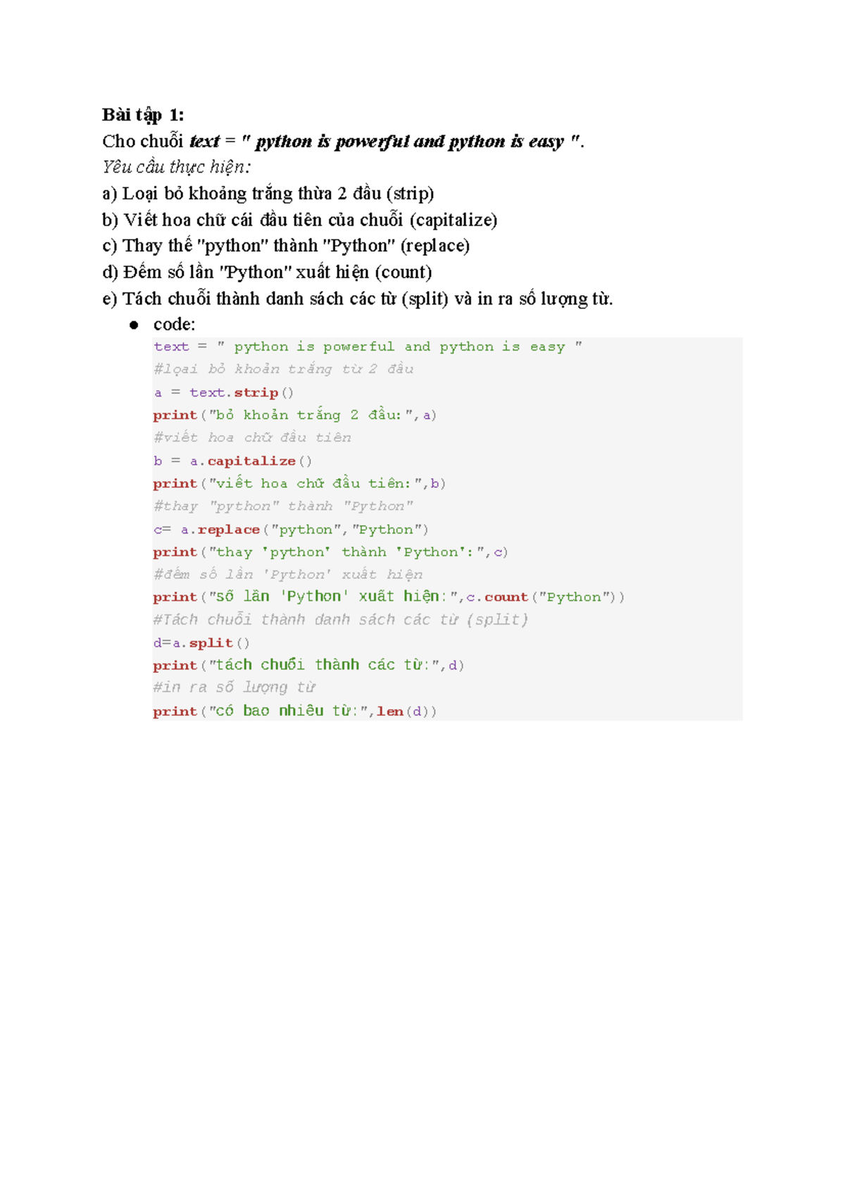 Day1 - code python các buổi thực hành - Bài tập 1: Cho chuỗi text ...