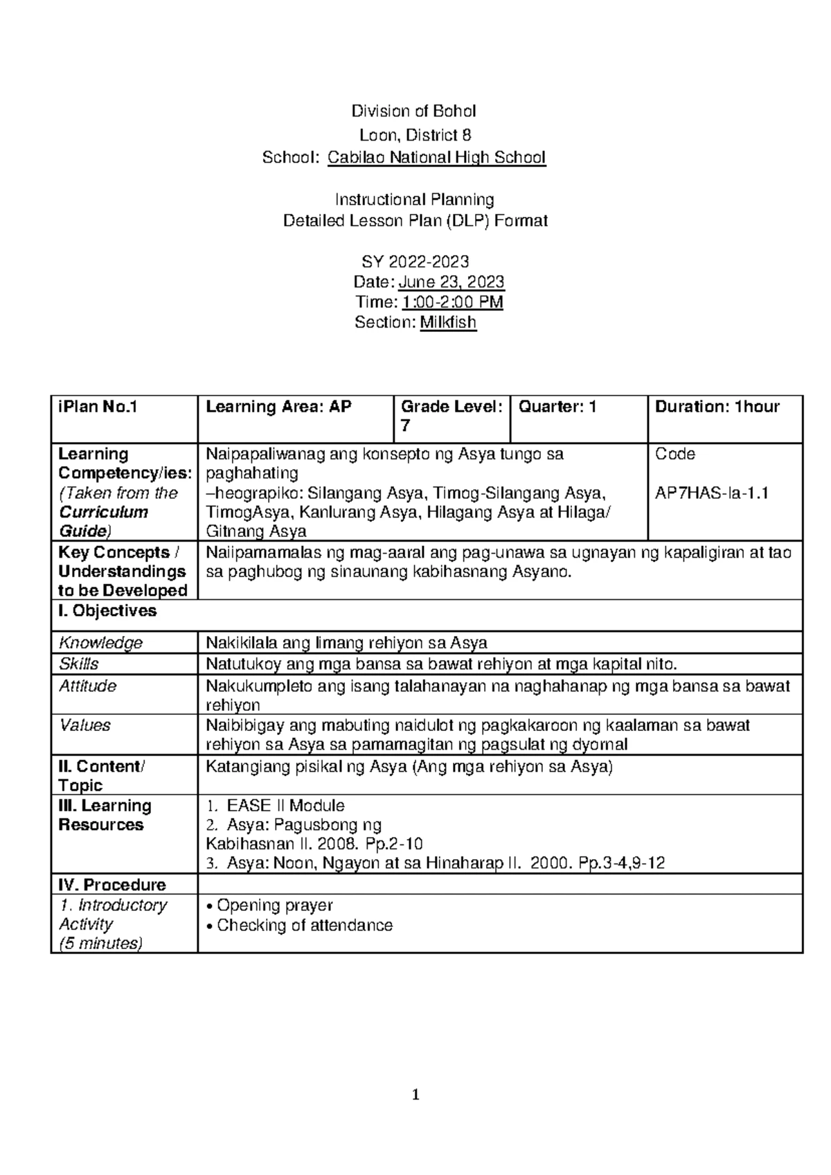 Lesson Plan: Peace & Values Ed. for Grades 11-12 (Catch-Up) - Studocu
