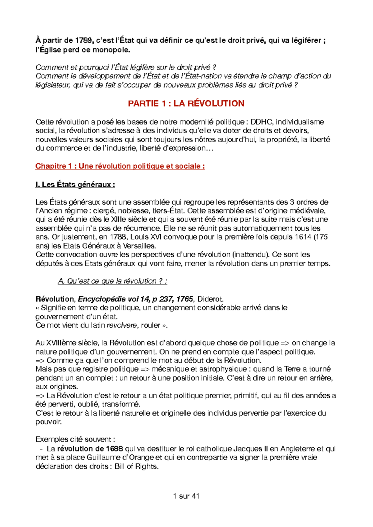 Histoire du droit privé après 1789 - À partir de 1789, c’est l’État qui ...