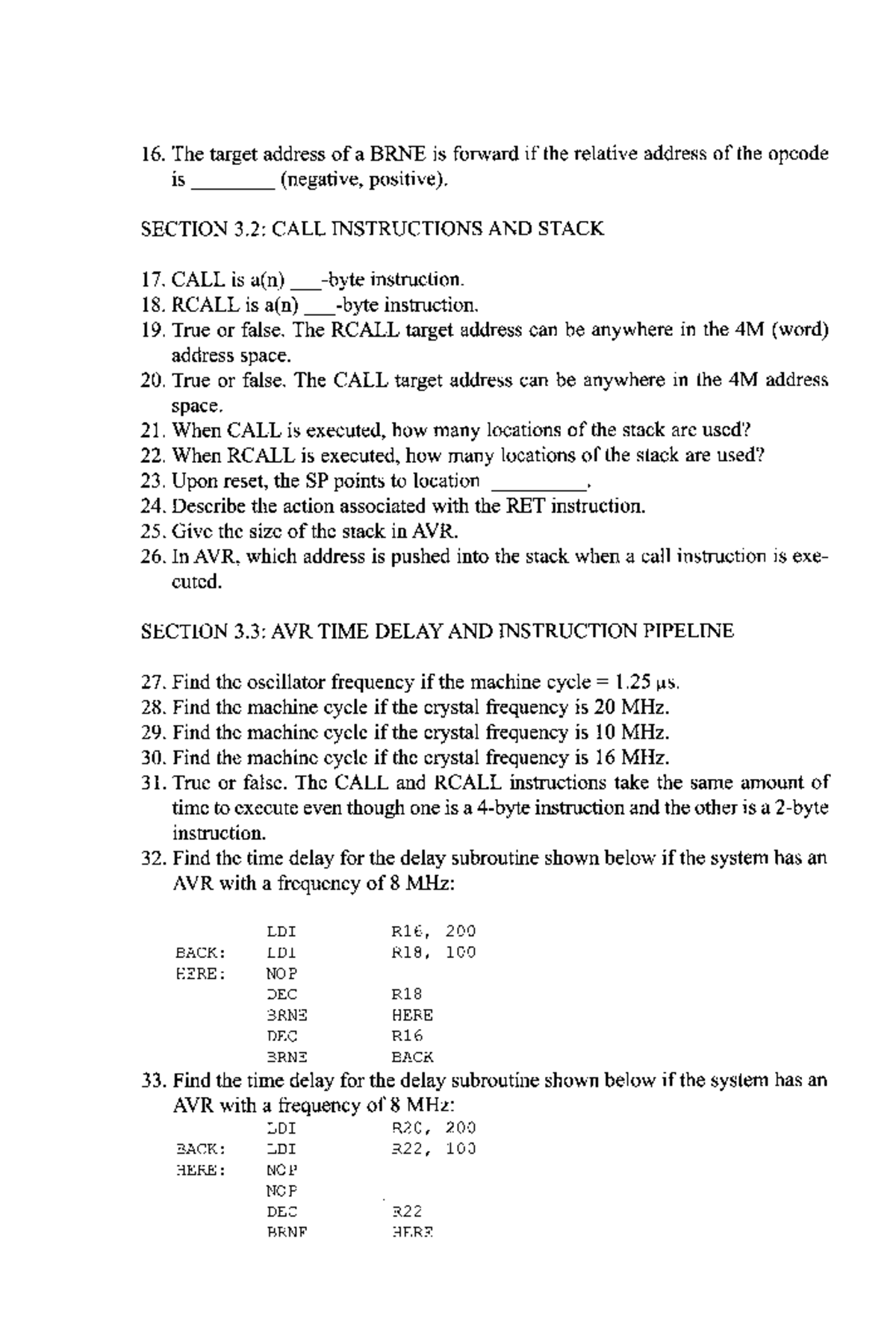 AVR Microcontroller and Embedded Systems: Chapter 3 & 4 Review Notes ...